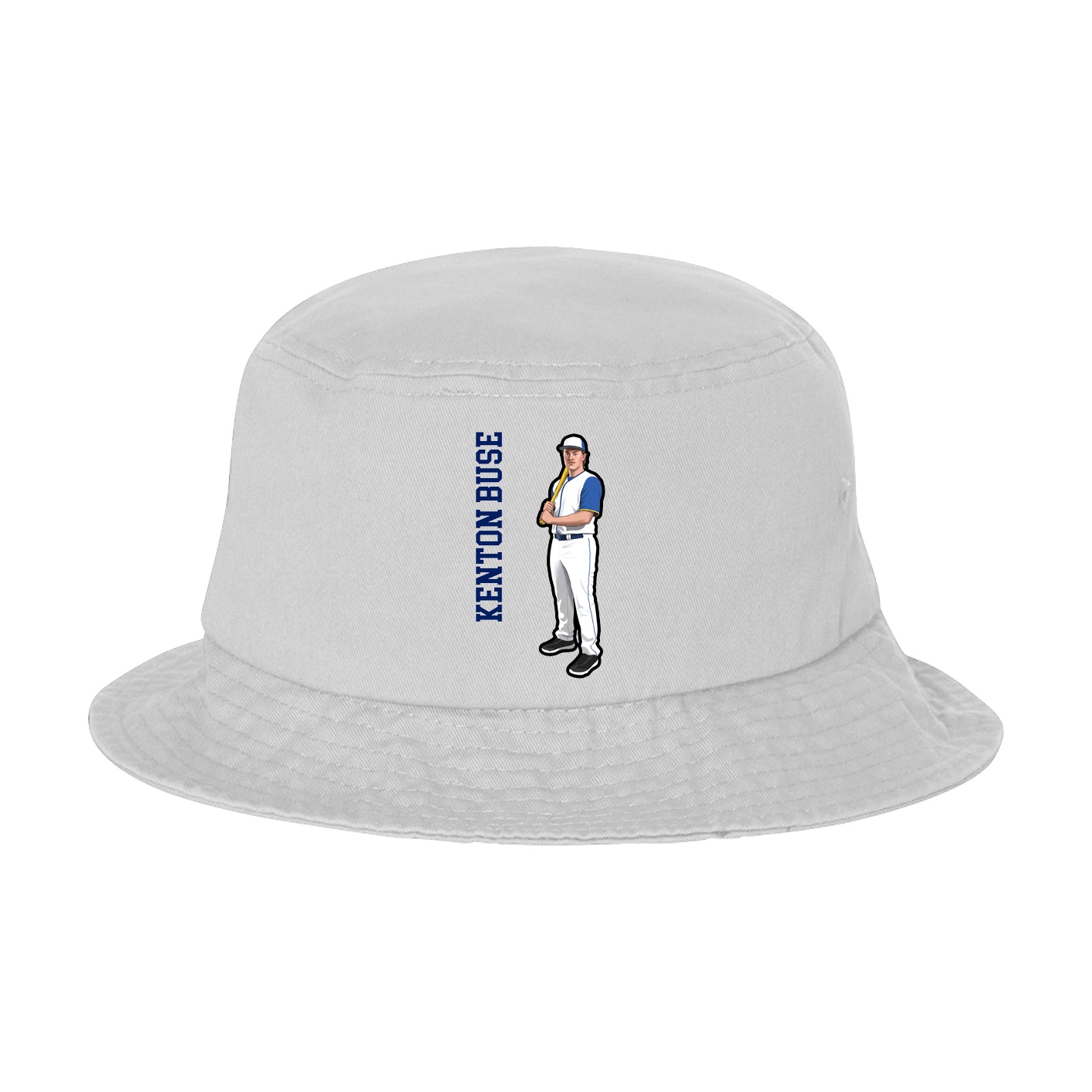 Bucket Cap — Name Vertical in White