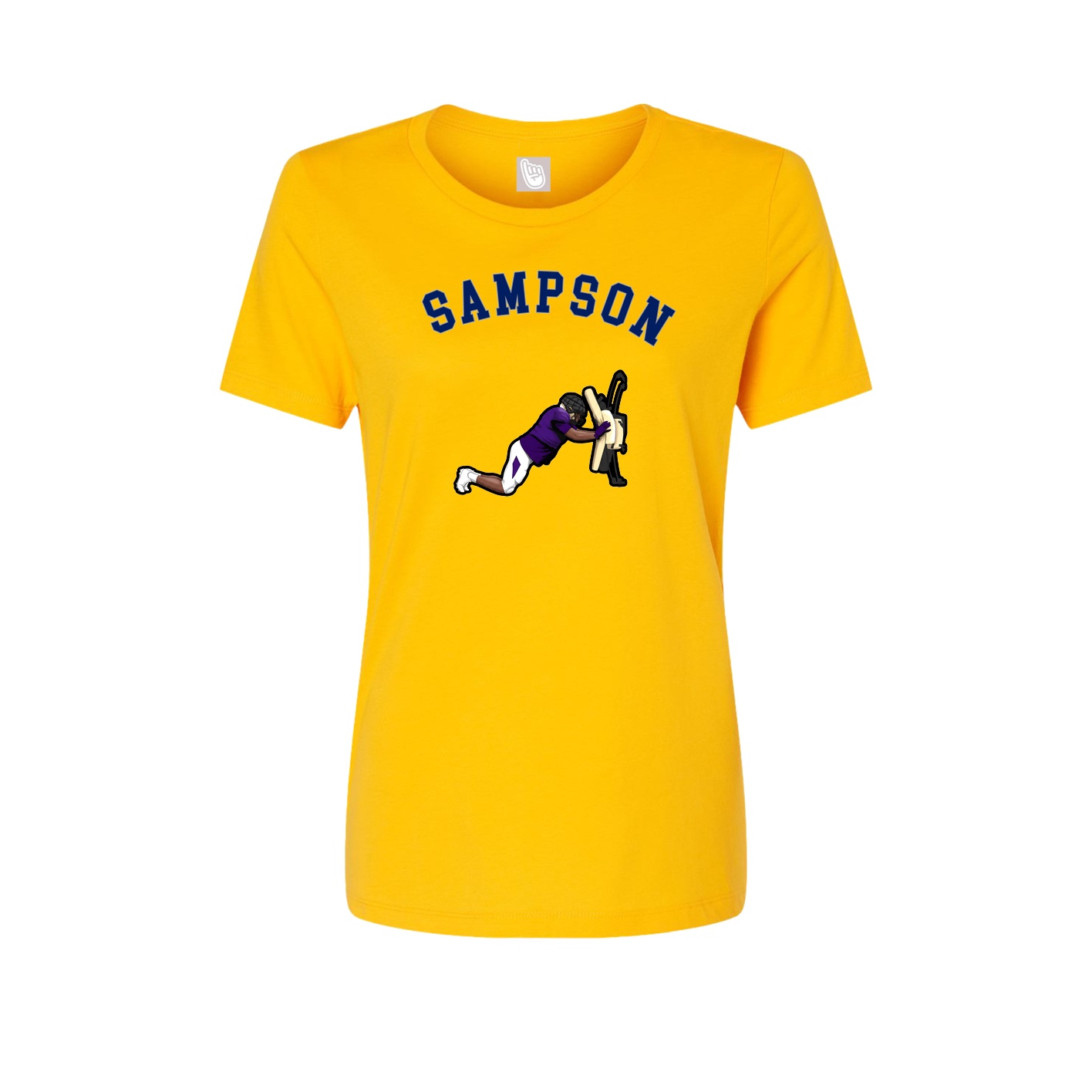 Fitted Women's Tee — Shirsey Arch in Gold