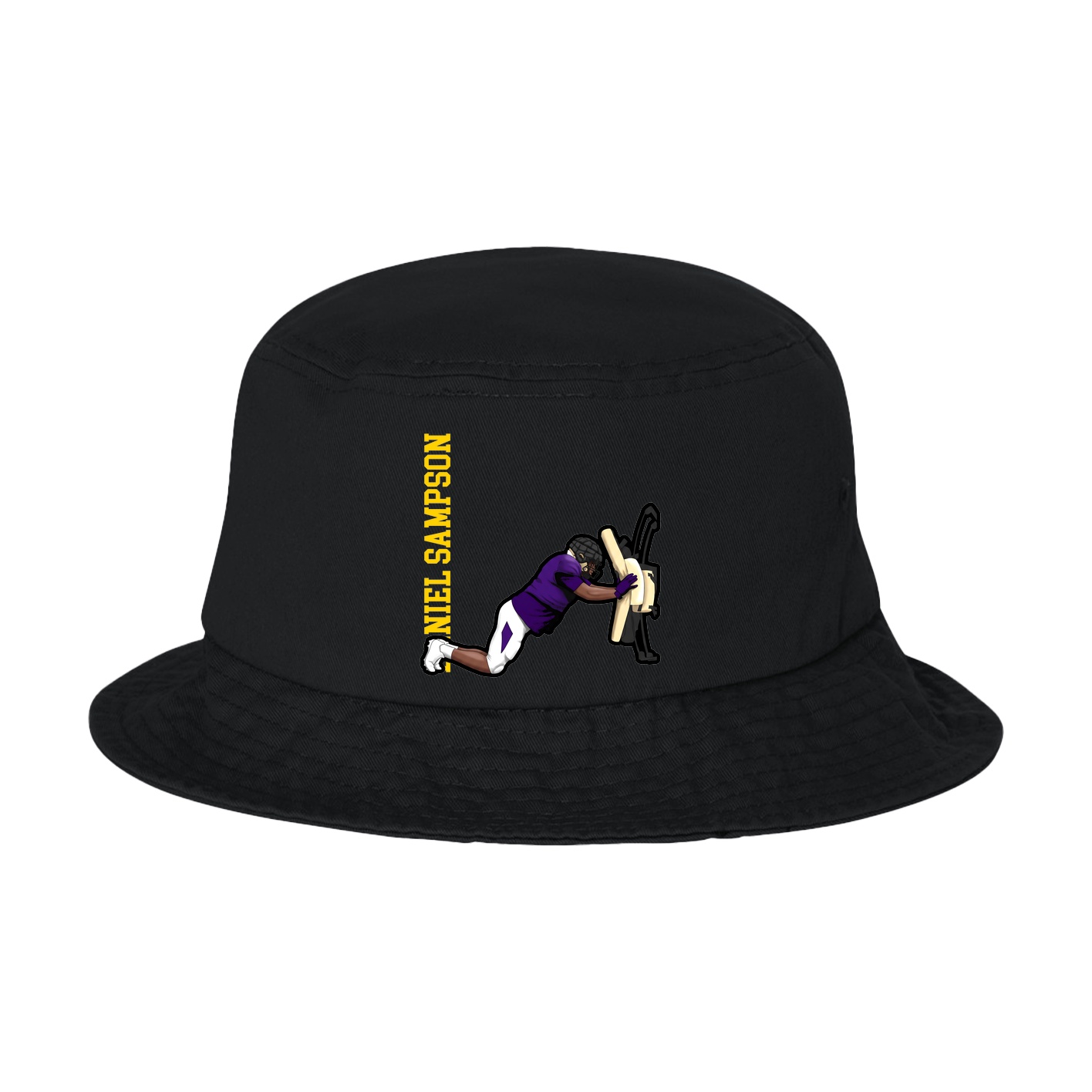 Bucket Cap — Name Vertical in Black