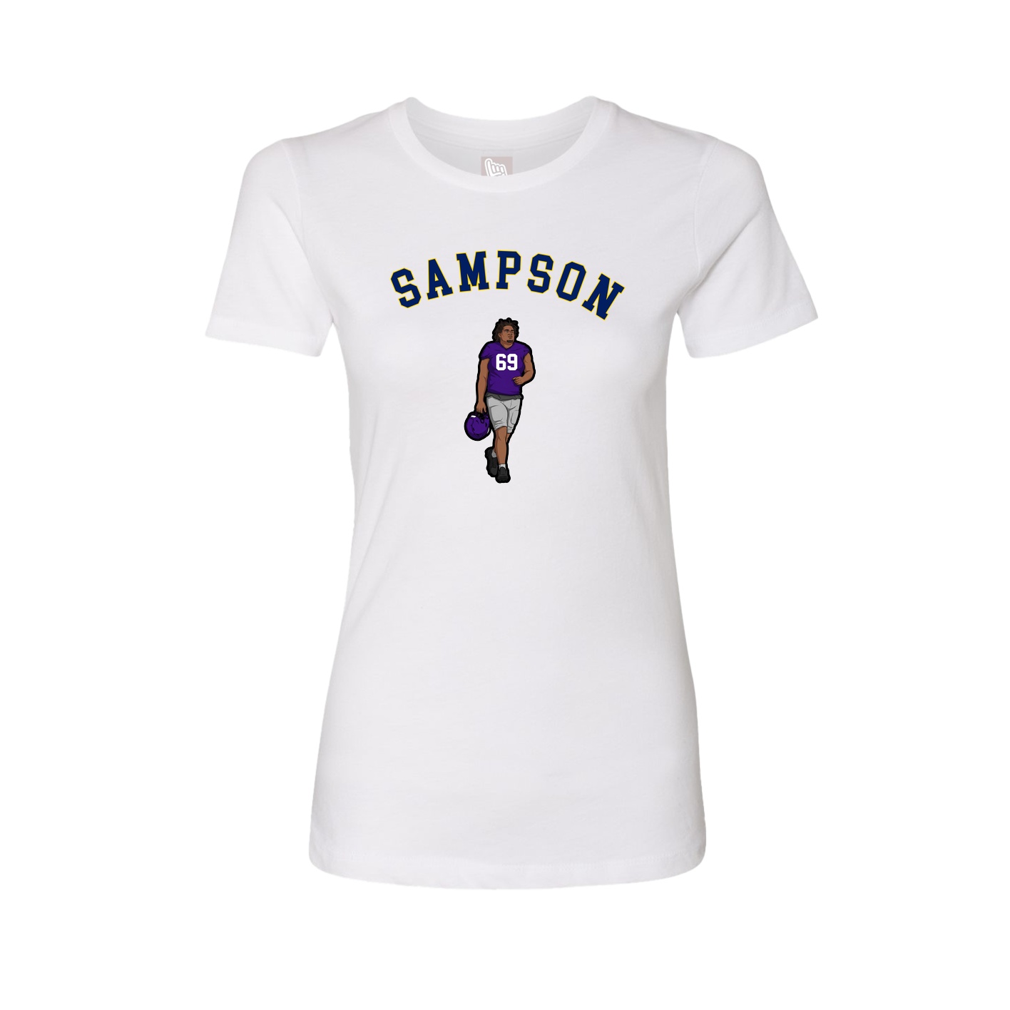 Fitted Women's Tee — Shirsey Arch in White
