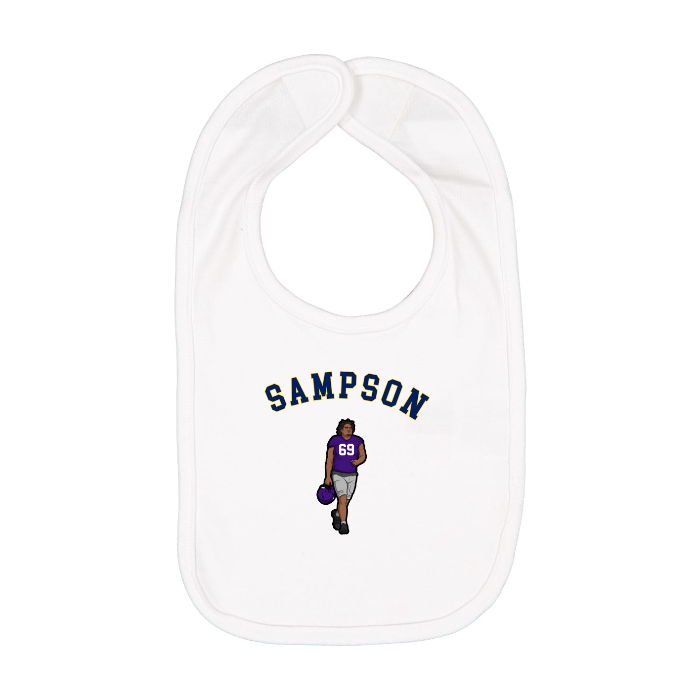 Infant Bib — Shirsey Arch in White