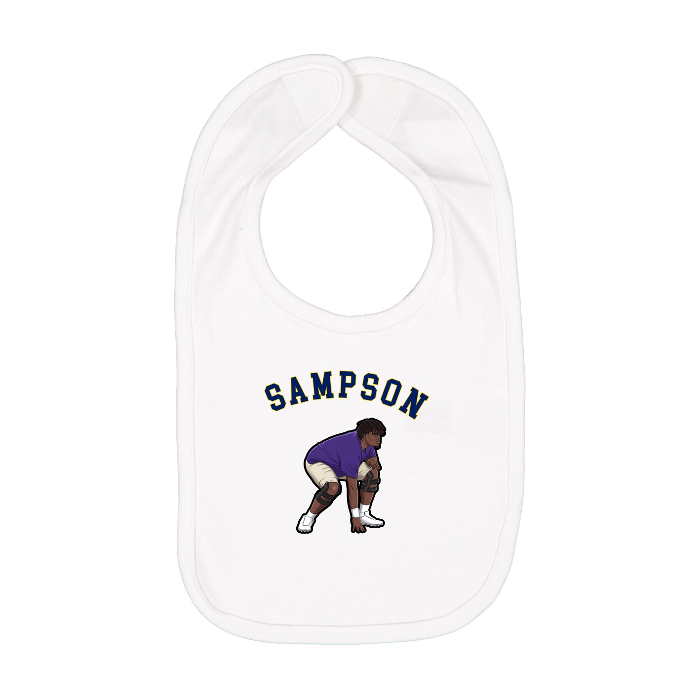 Infant Bib — Shirsey Arch in White