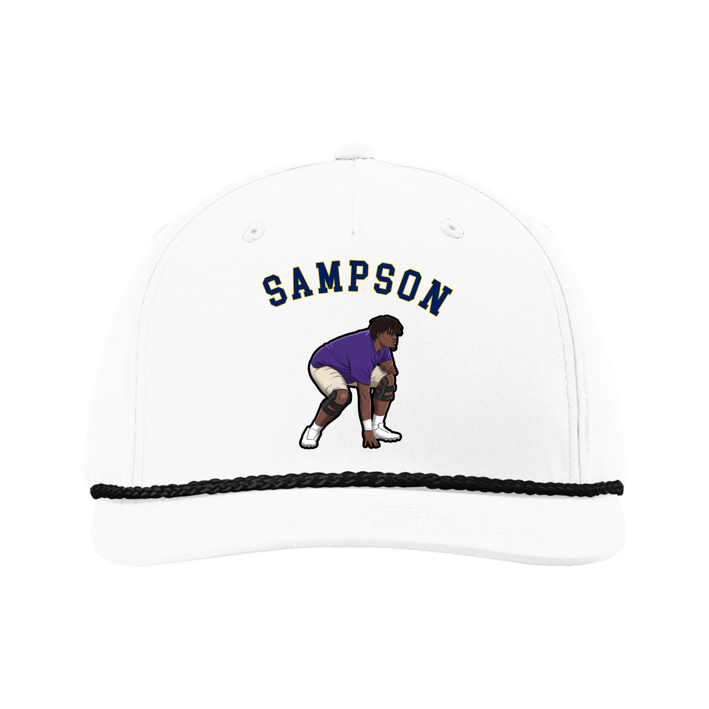 Five-Panel Classic Rope Cap — Shirsey Arch in White
