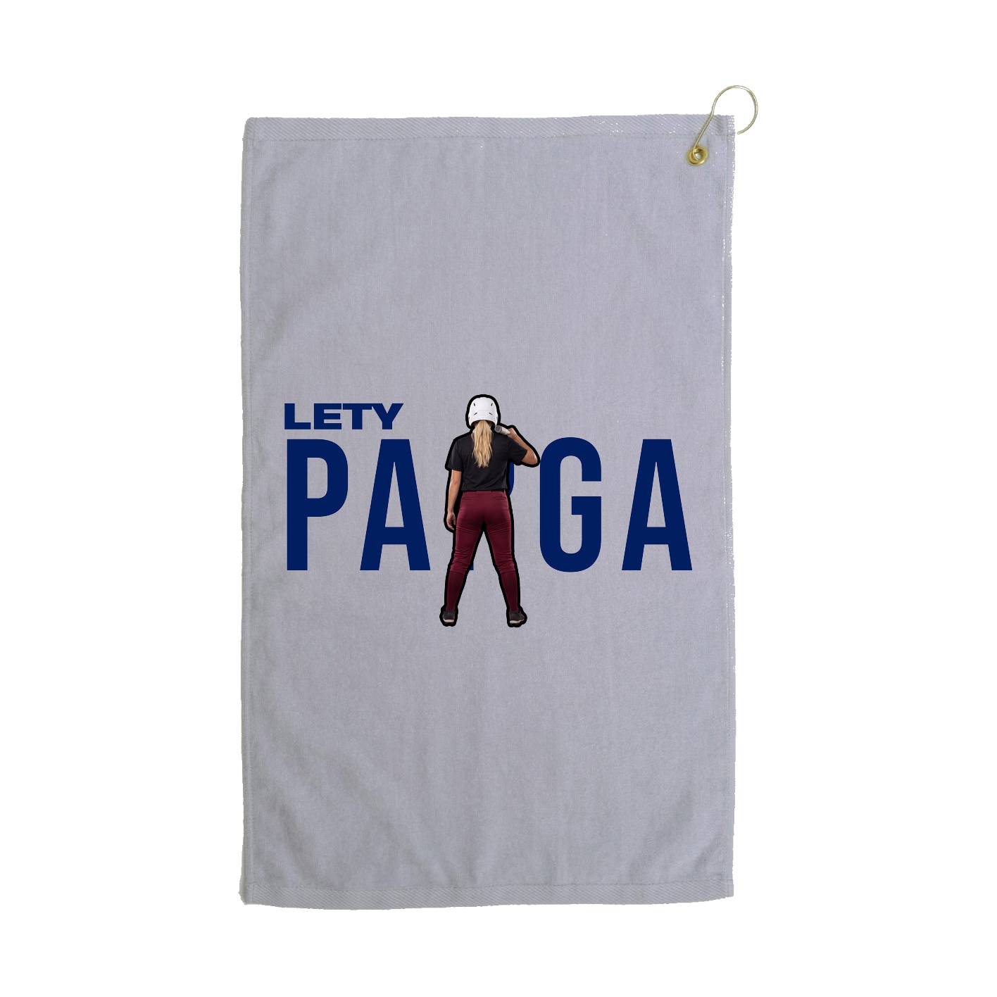 Golf Towel — Player Name in Grey