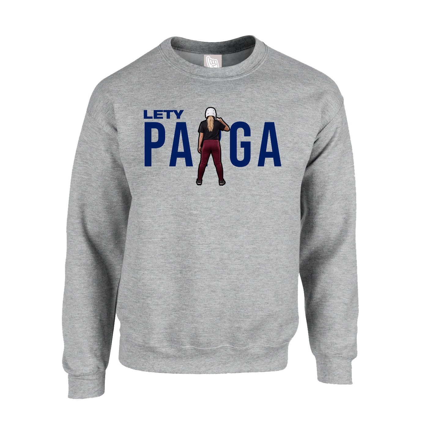 Fleece Crew — Player Name in Grey