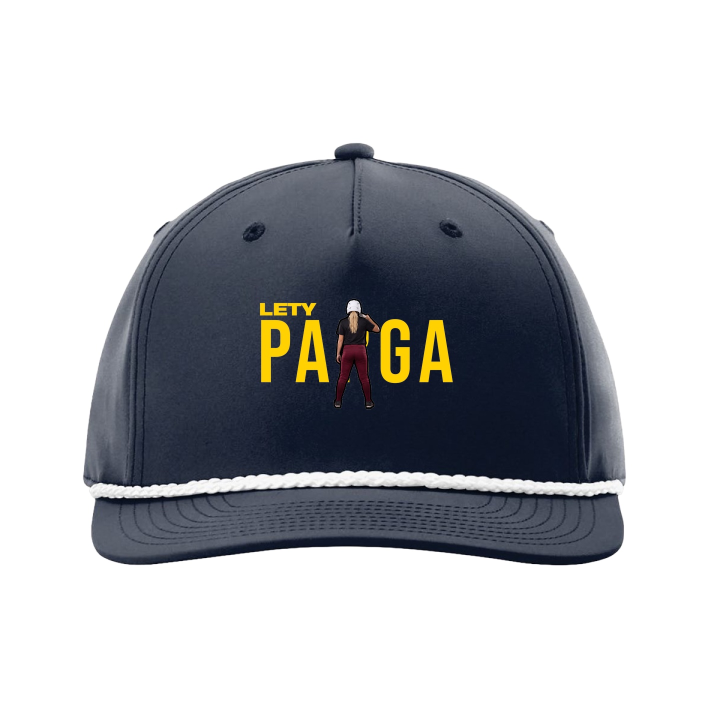 Five-Panel Classic Rope Cap — Player Name in Navy