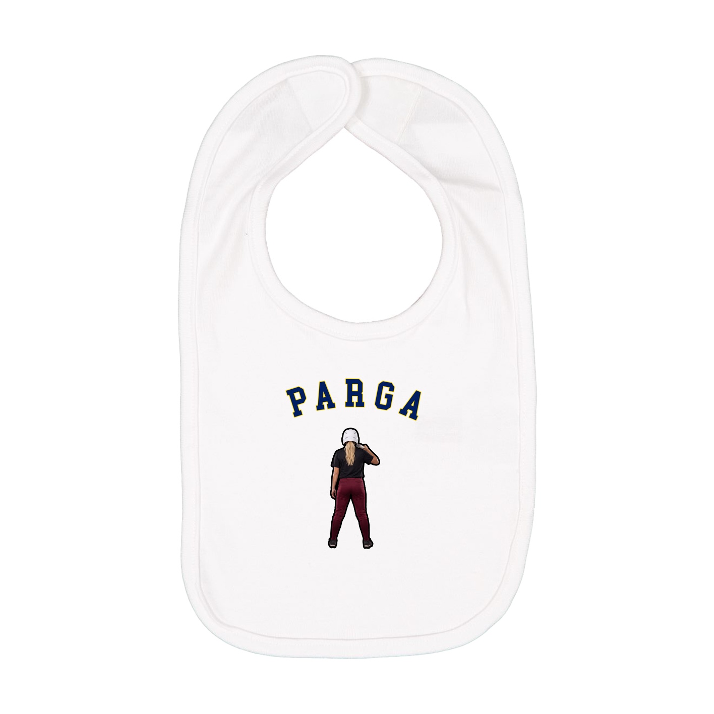 Infant Bib — Shirsey Arch in White