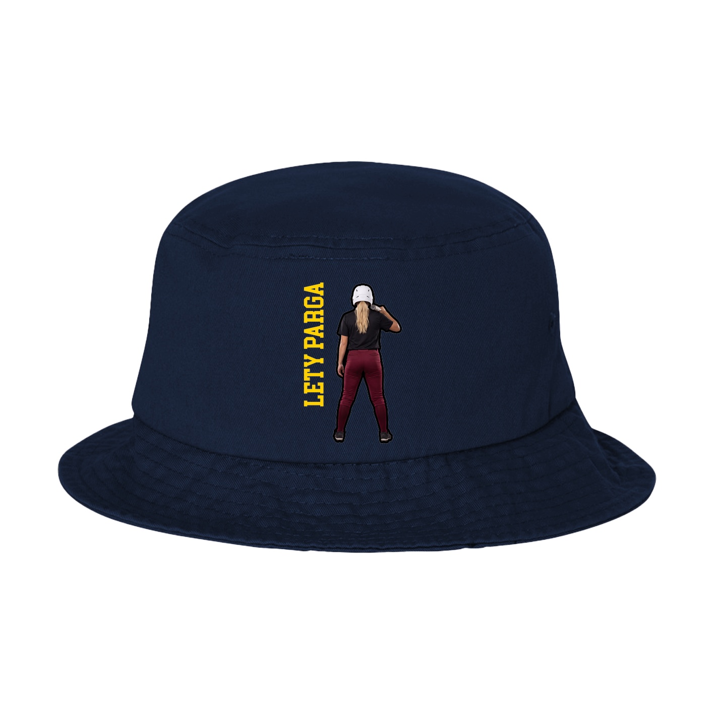 Bucket Cap — Name Vertical in Navy