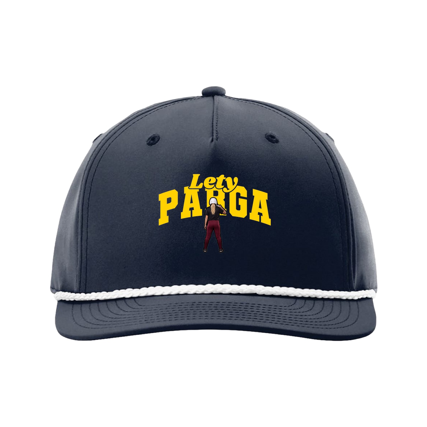 Five-Panel Classic Rope Cap — Signature Arch in Navy