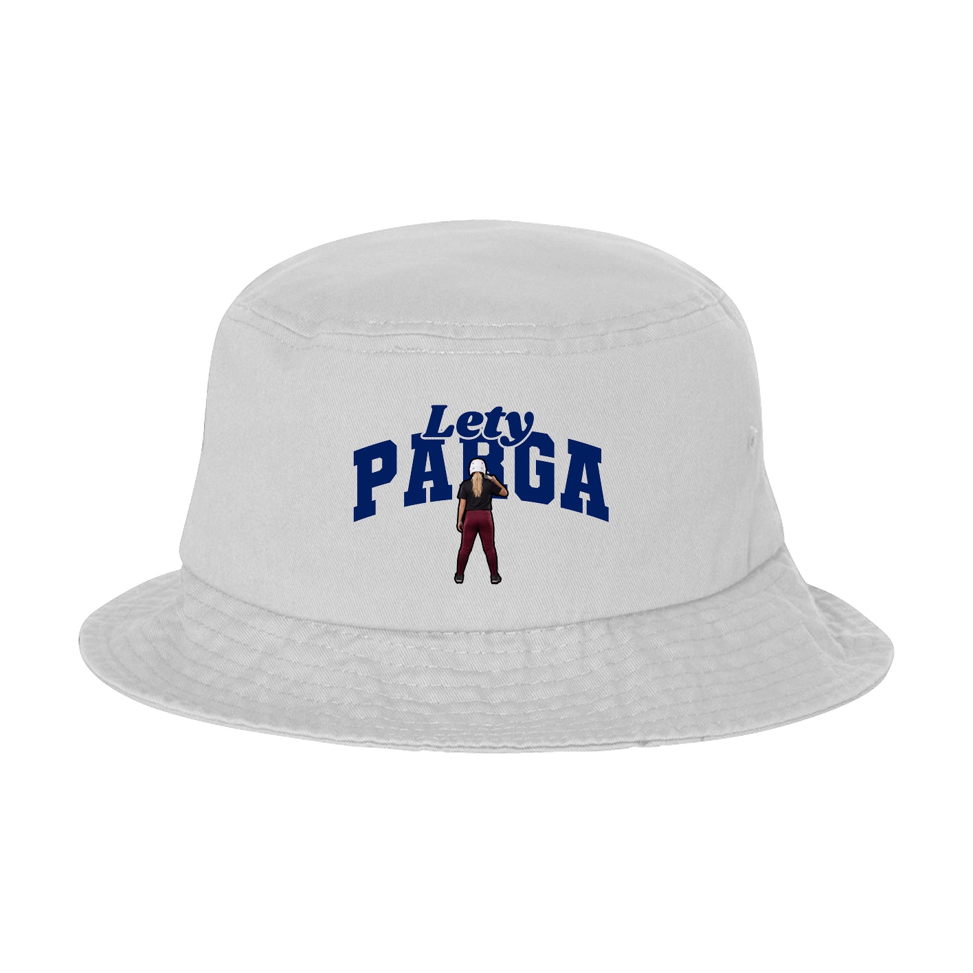 Bucket Cap — Signature Arch in White