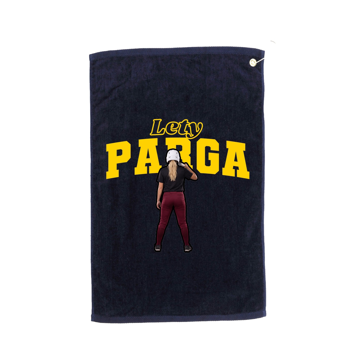 Golf Towel — Name Arch in Navy