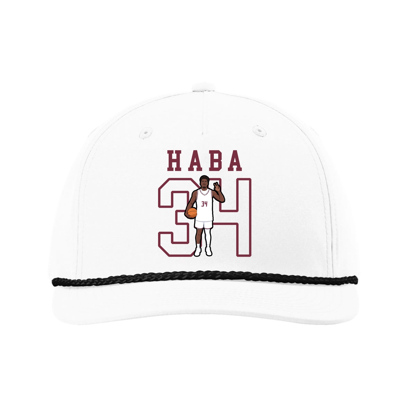 Five-Panel Classic Rope Cap — Shirsey in White