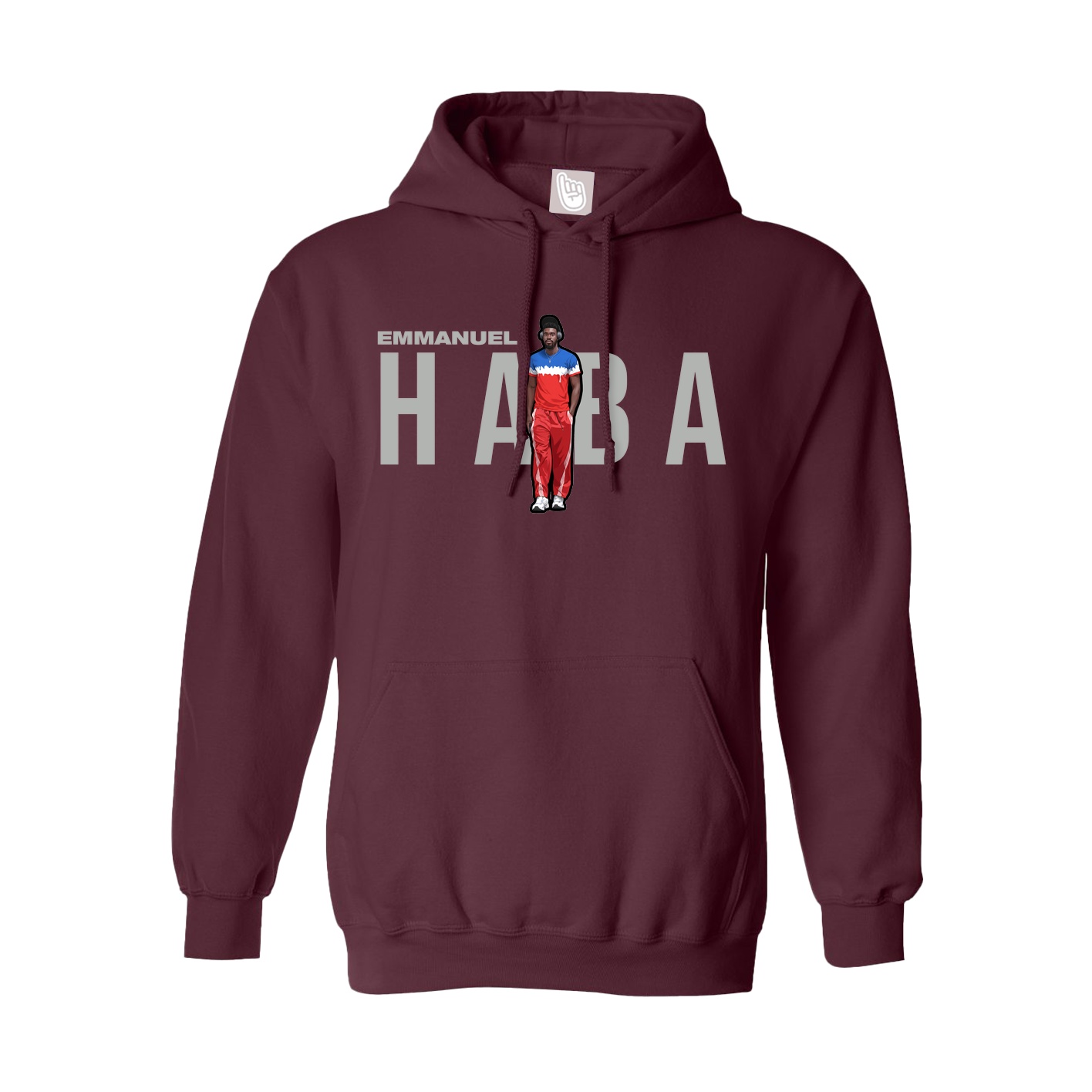 Youth Hoodie — Player Name in Maroon