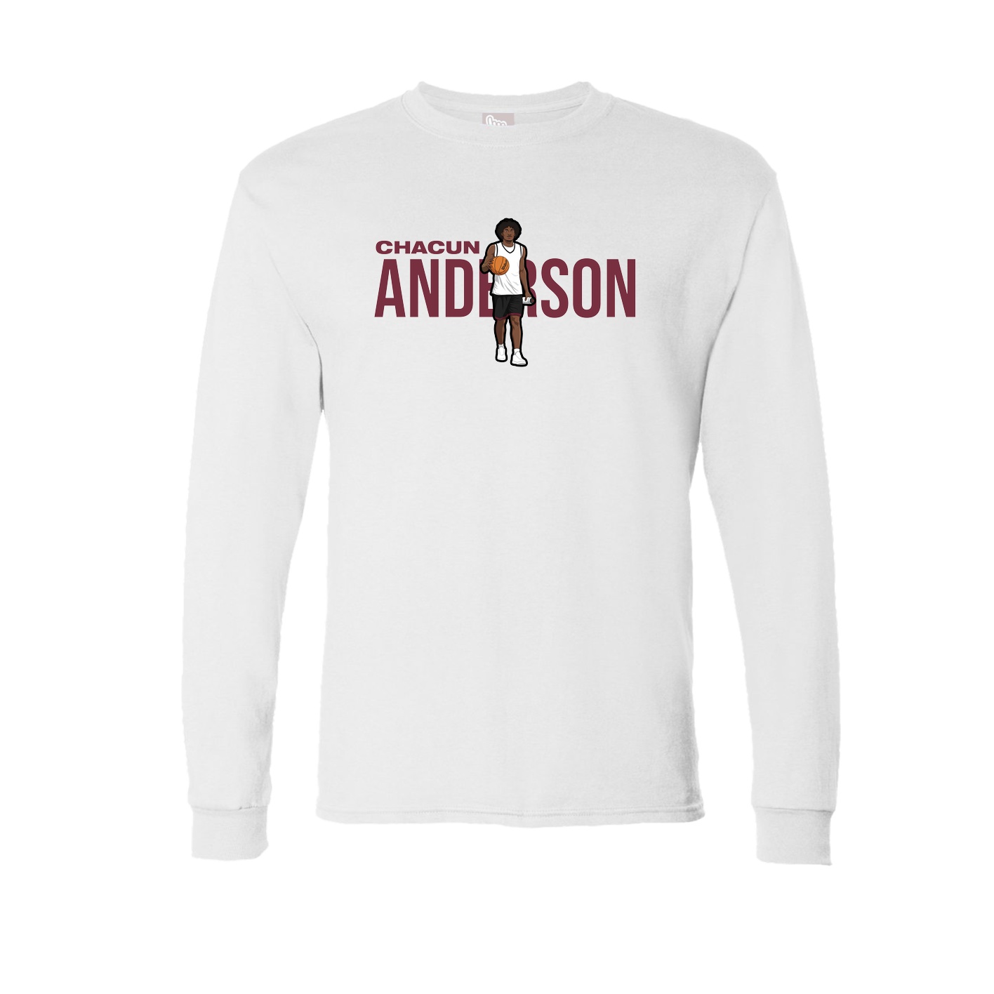 Long Sleeve Tee — Player Name in White