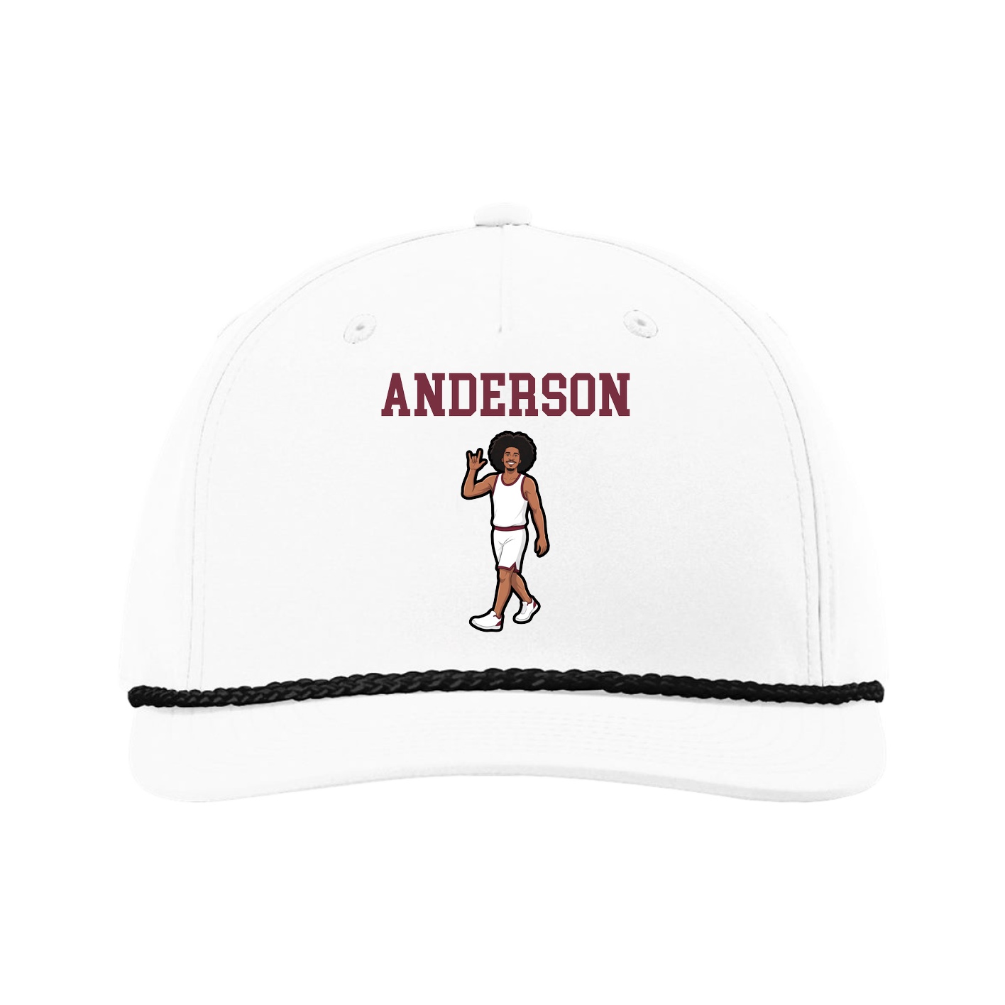 Five-Panel Classic Rope Cap — Shirsey in White