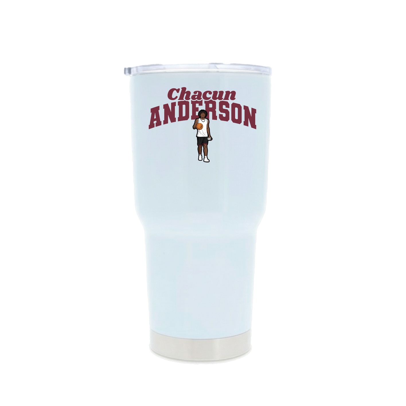 30oz Stainless Steel Tumbler — Signature Arch in White