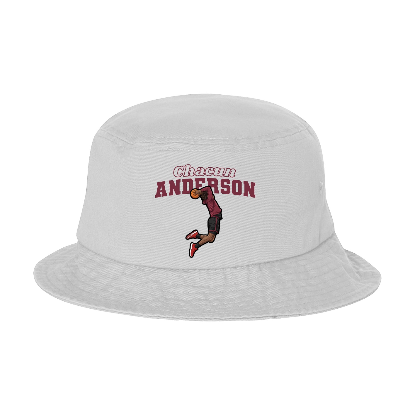 Bucket Cap — Name Arch in White