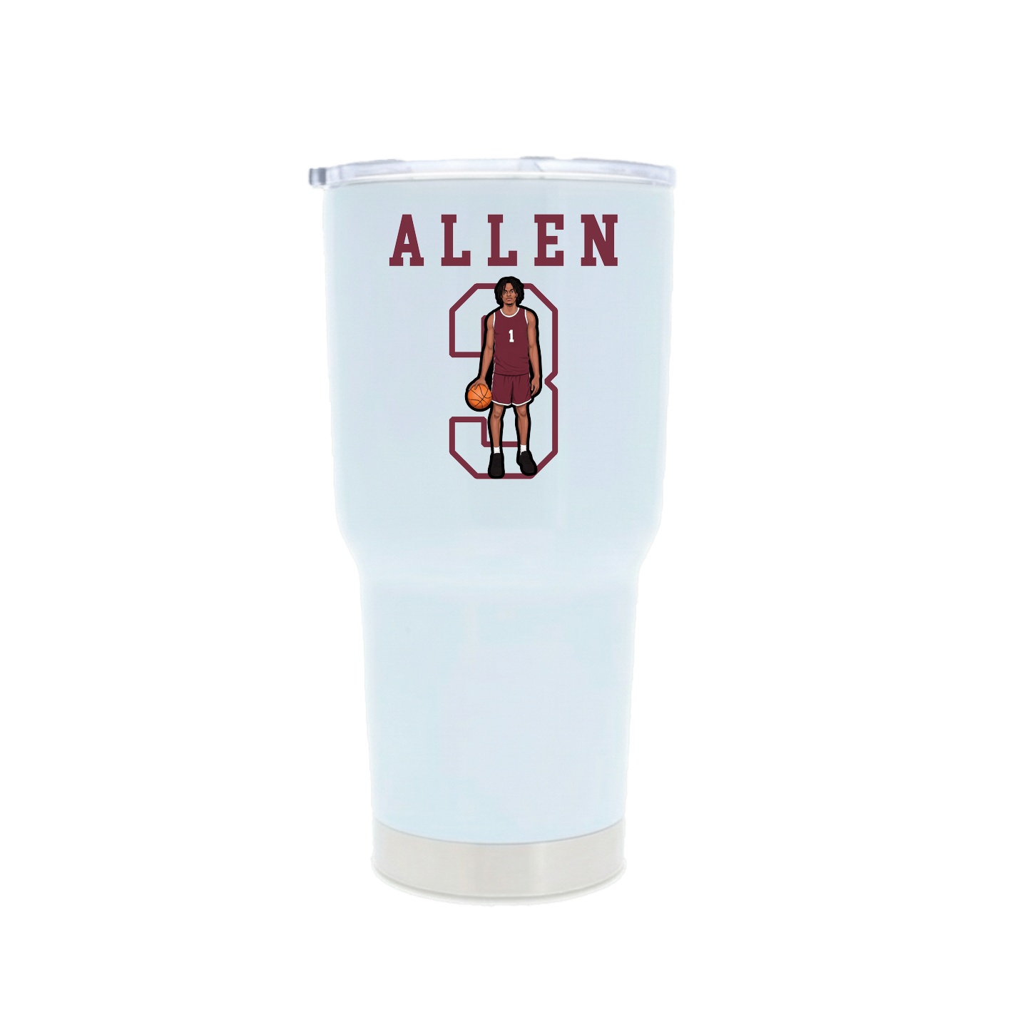 30oz Stainless Steel Tumbler — Shirsey in White