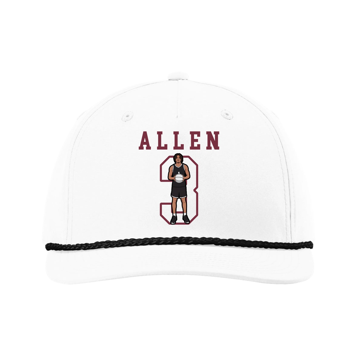 Five-Panel Classic Rope Cap — Shirsey in White