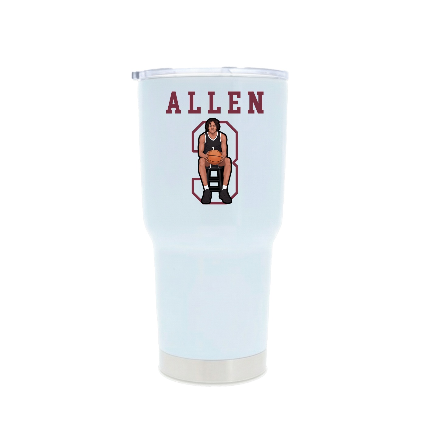 30oz Stainless Steel Tumbler — Shirsey in White