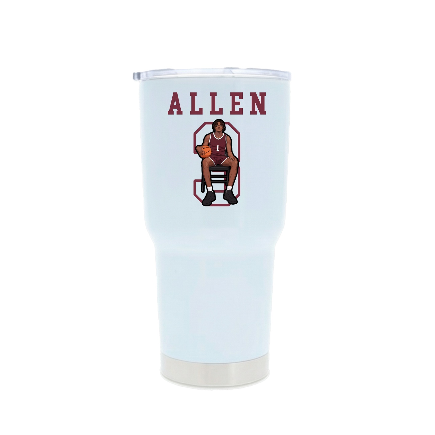 30oz Stainless Steel Tumbler — Shirsey in White