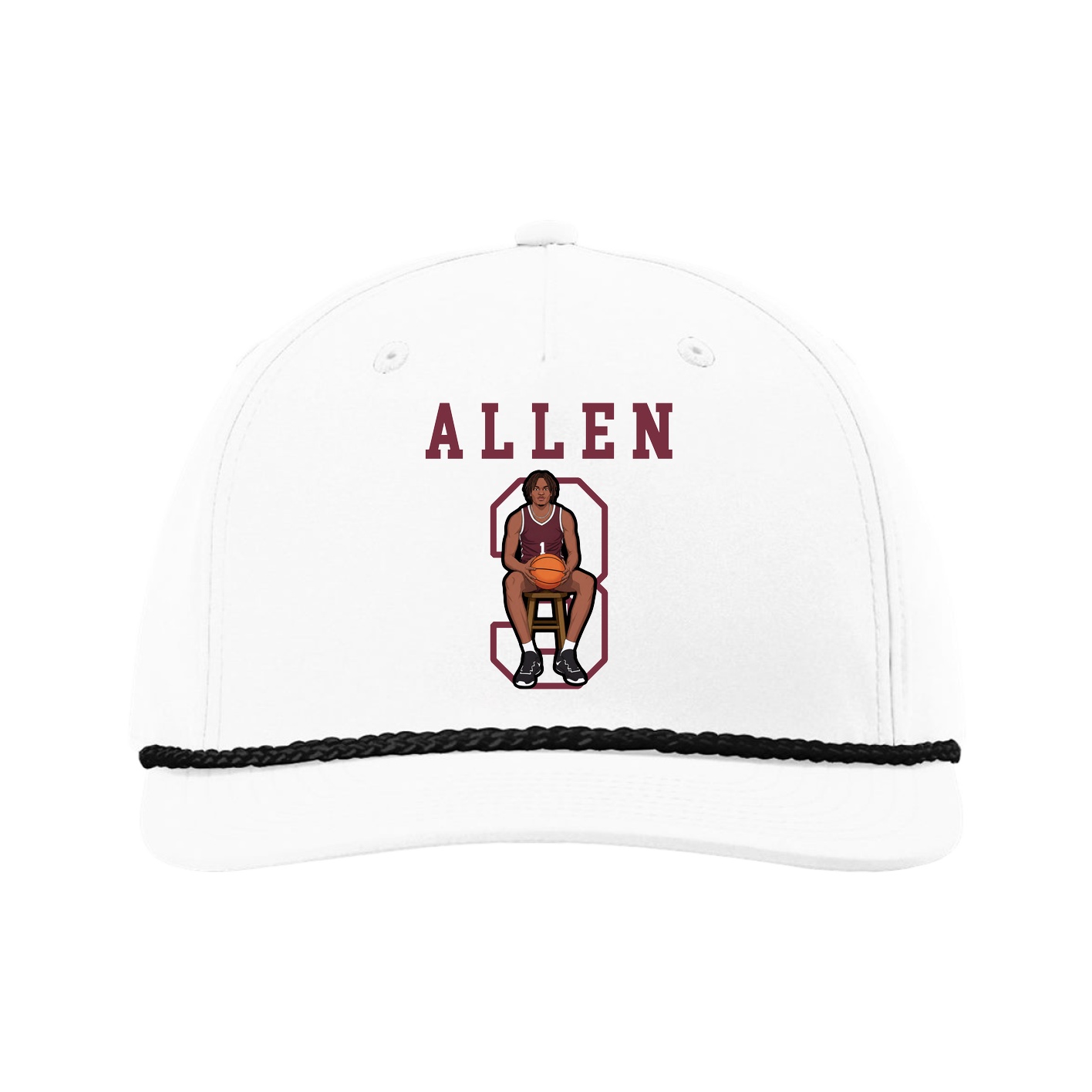 Five-Panel Classic Rope Cap — Shirsey in White