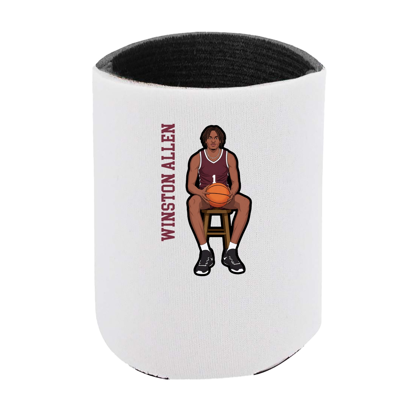Can Holder — Name Vertical in White