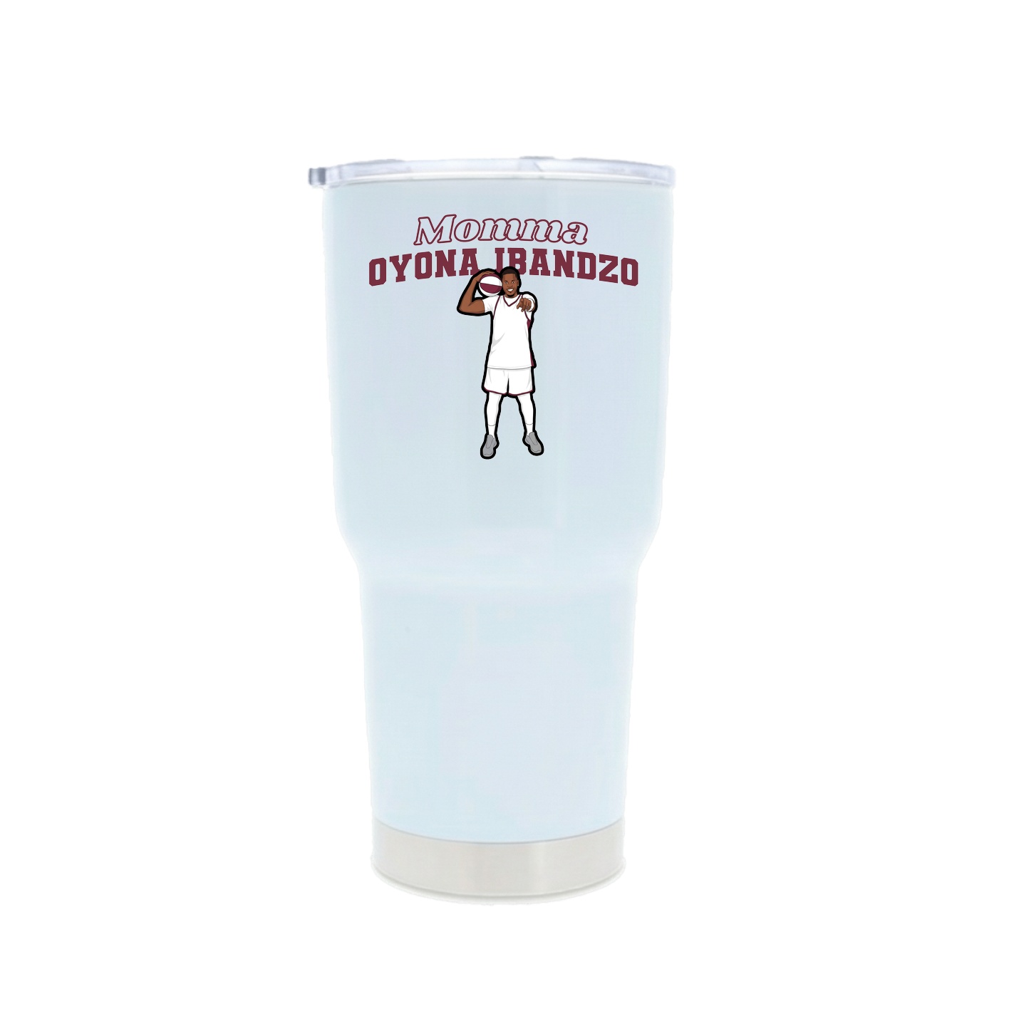 30oz Stainless Steel Tumbler — Mothers Day Block in White