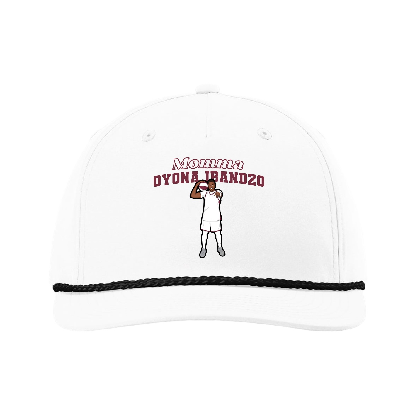Five-Panel Classic Rope Cap — Mothers Day Block in White
