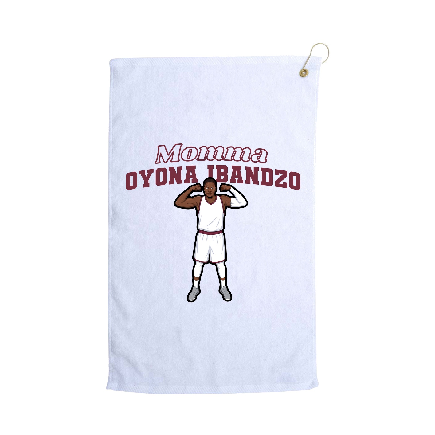 Golf Towel — Mothers Day Block in White