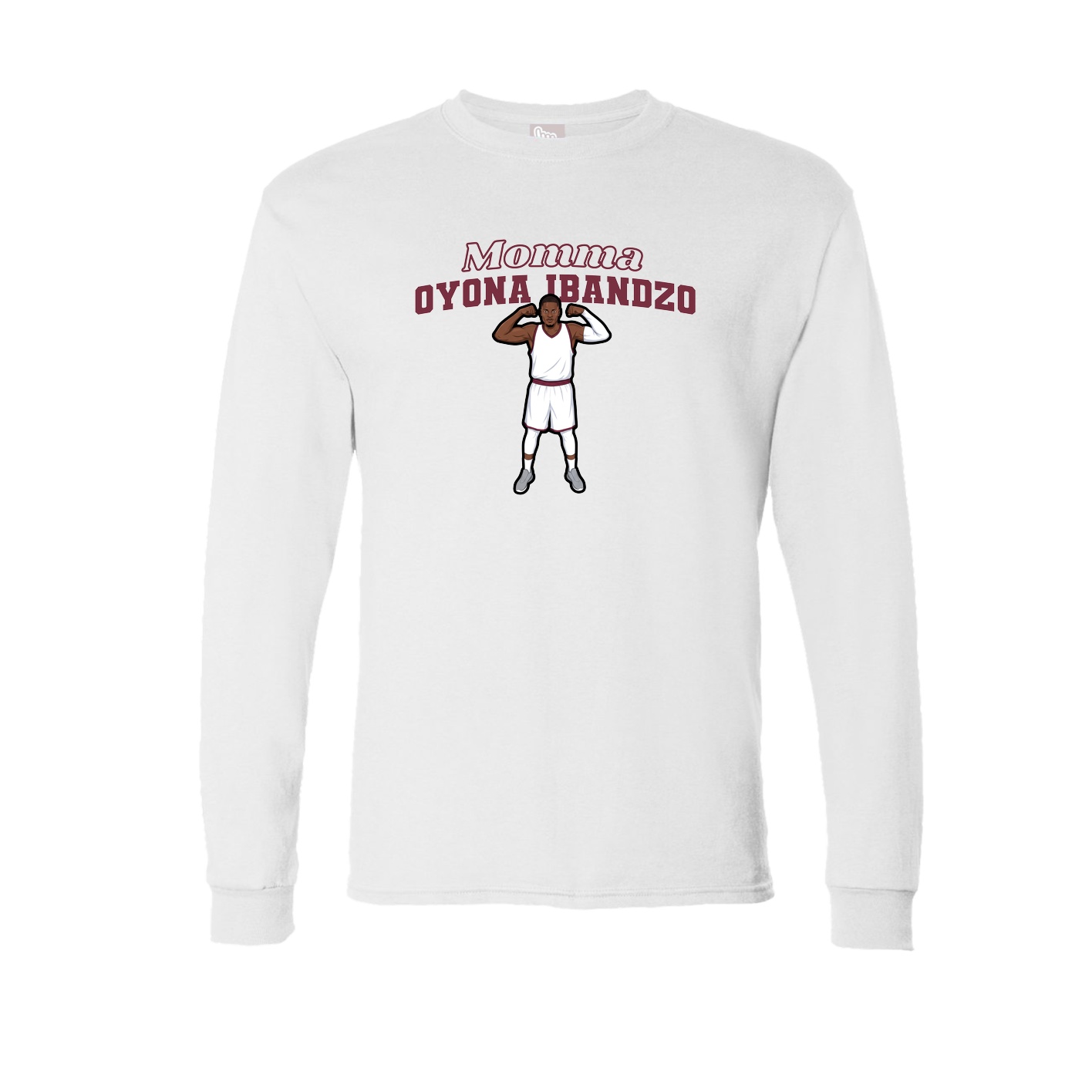 Long Sleeve Tee — Mothers Day Block in White