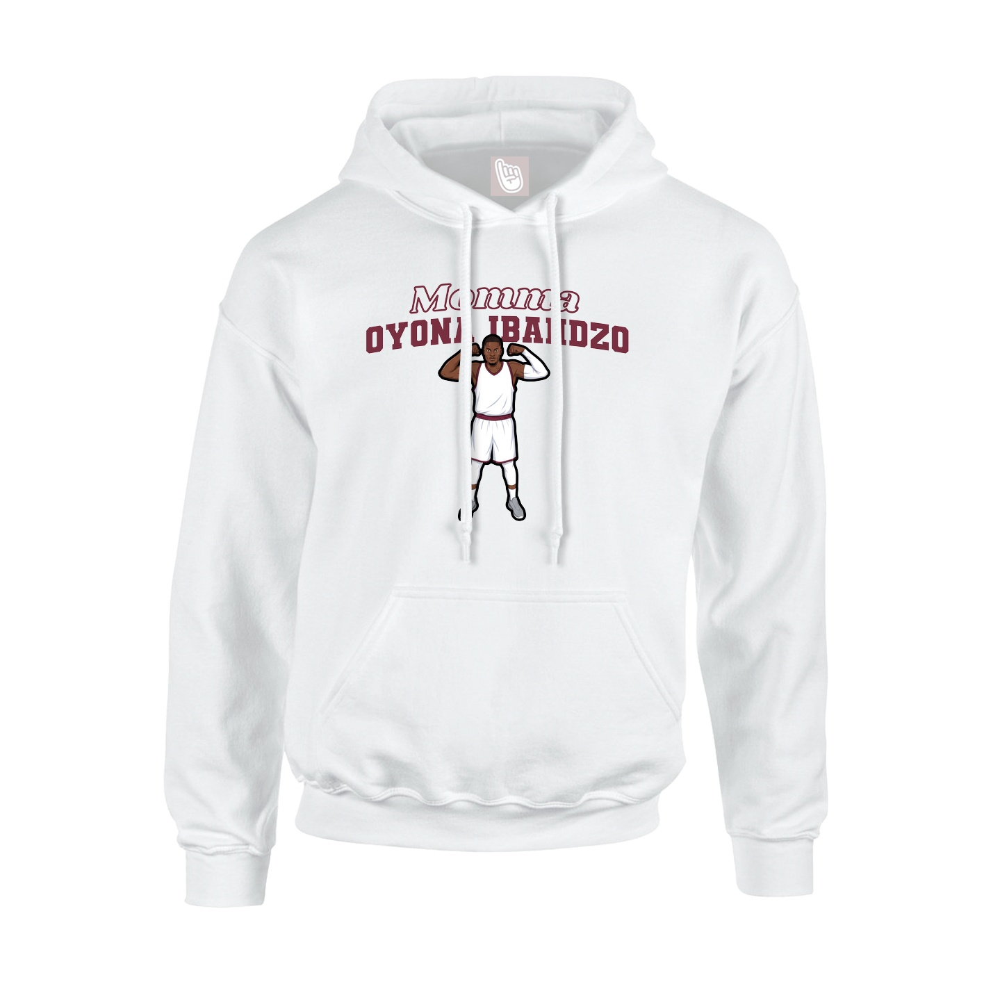 Youth Hoodie — Mothers Day Block in White