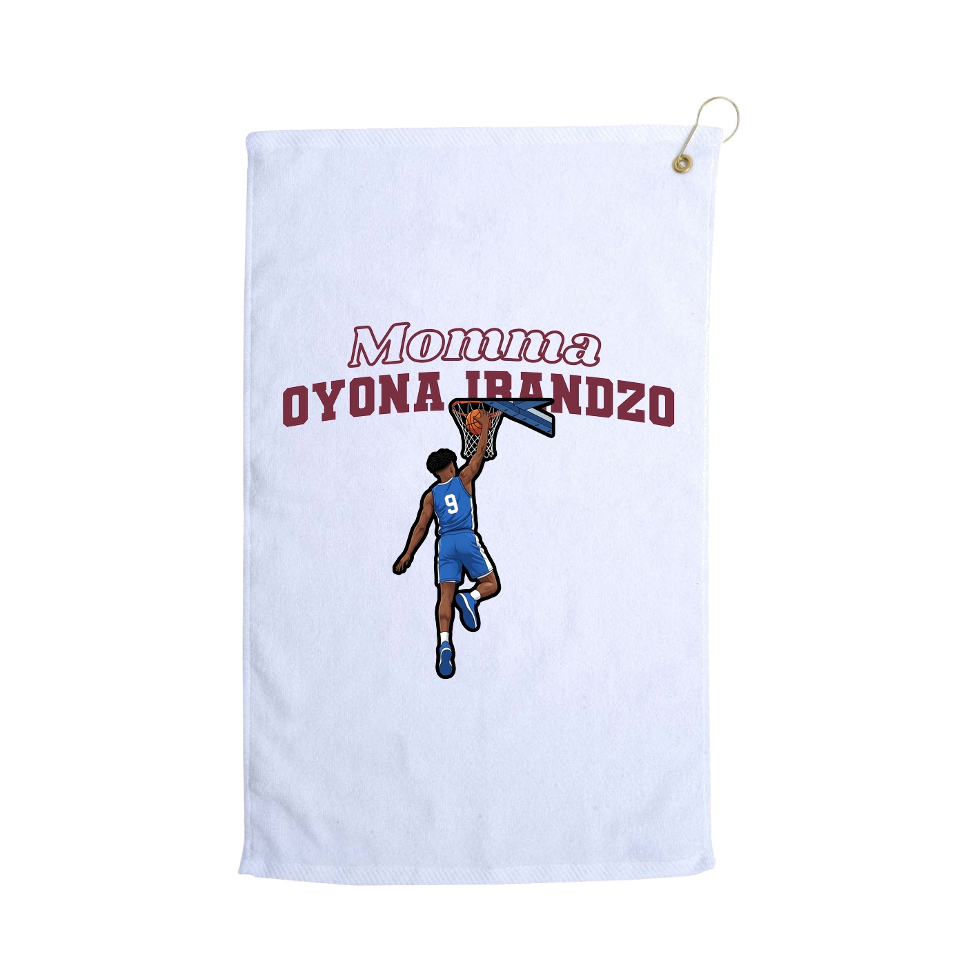 Golf Towel — Mothers Day Block in White