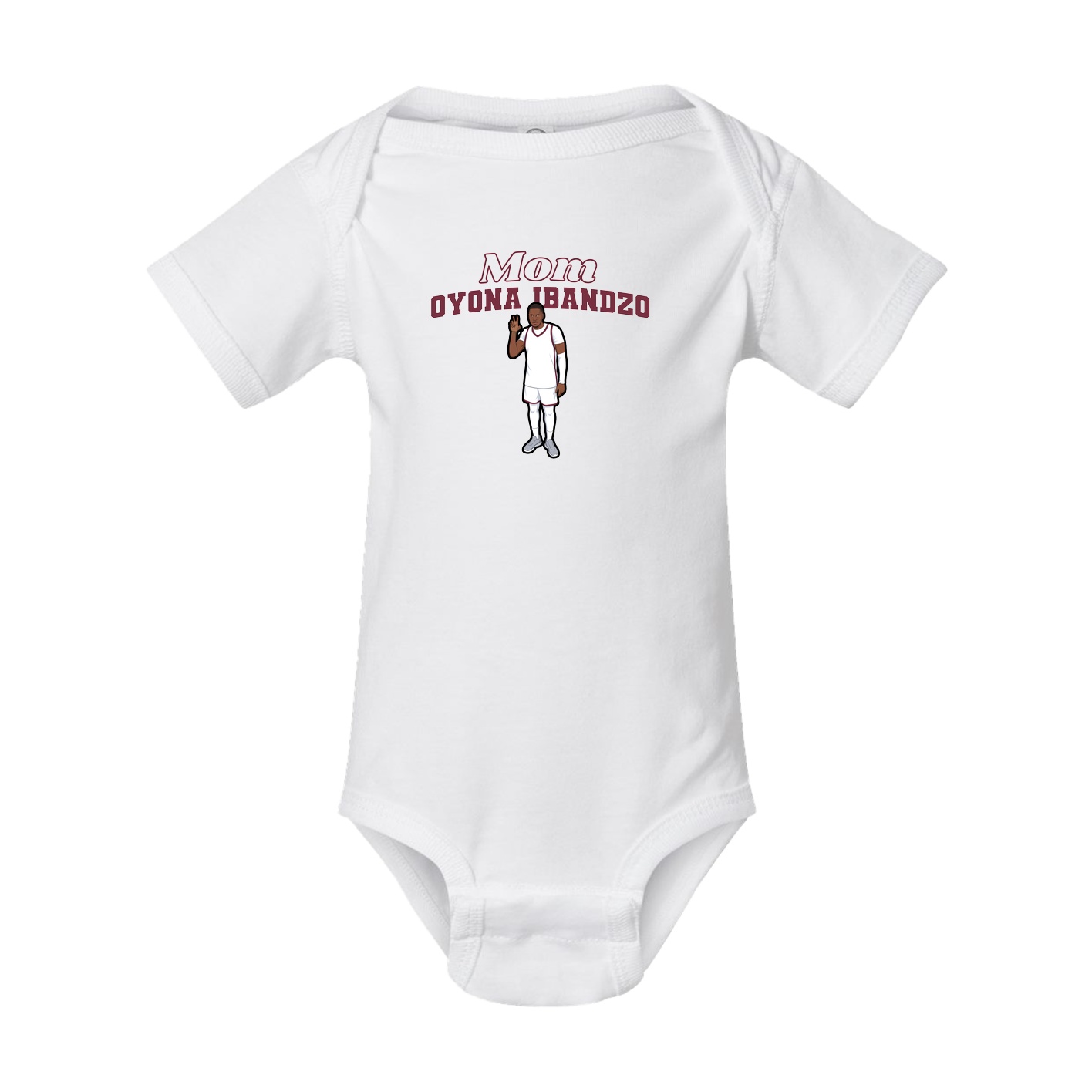 Baby Onesie — Mothers Day Block in White