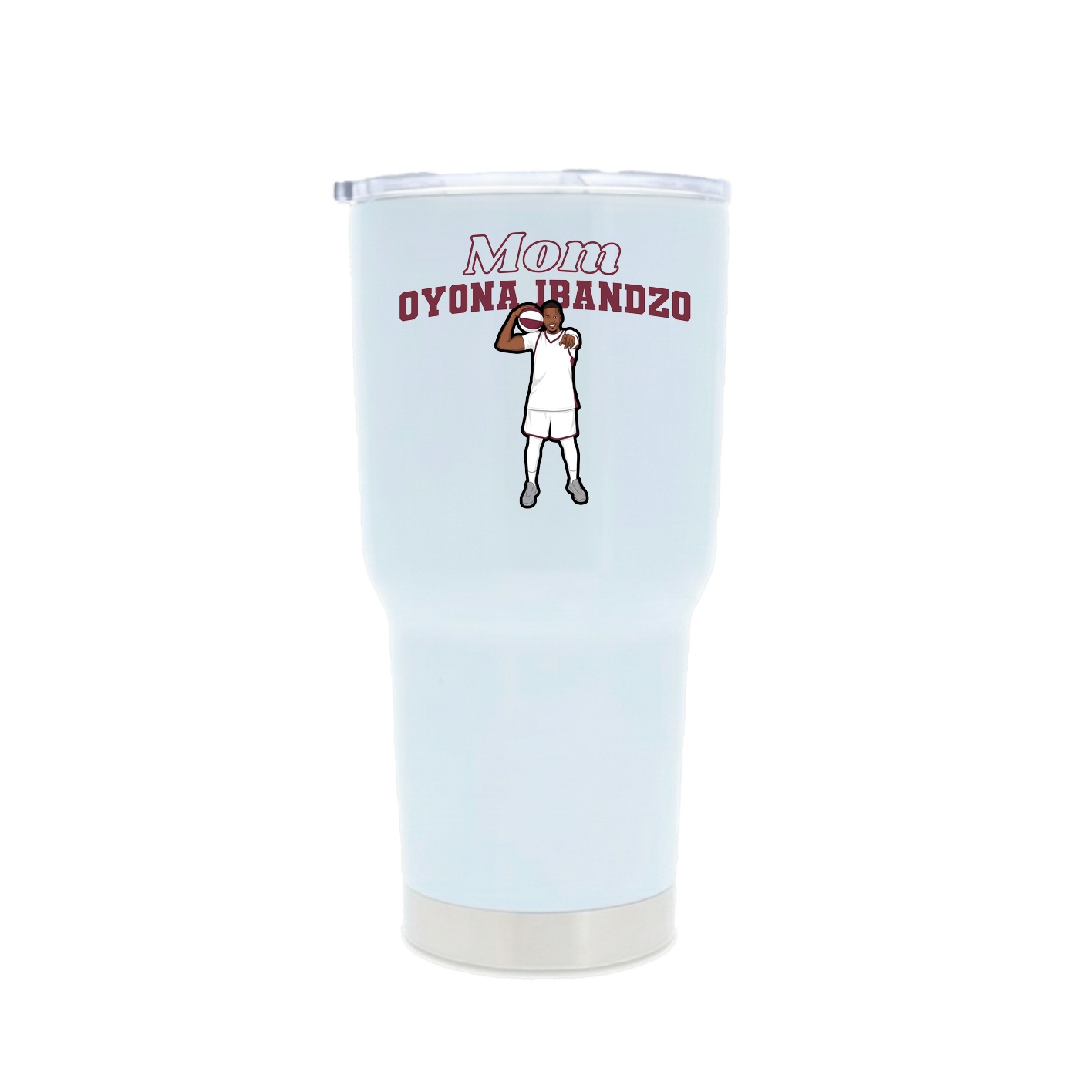 30oz Stainless Steel Tumbler — Mothers Day Block in White
