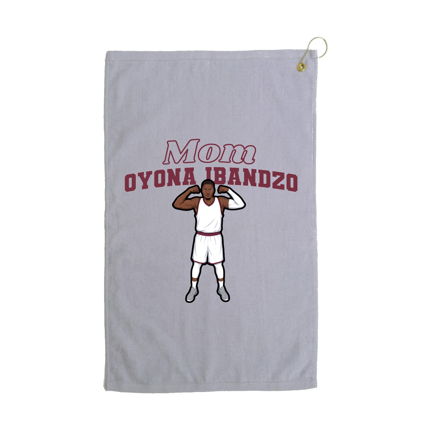 Golf Towel — Mothers Day Block in Grey
