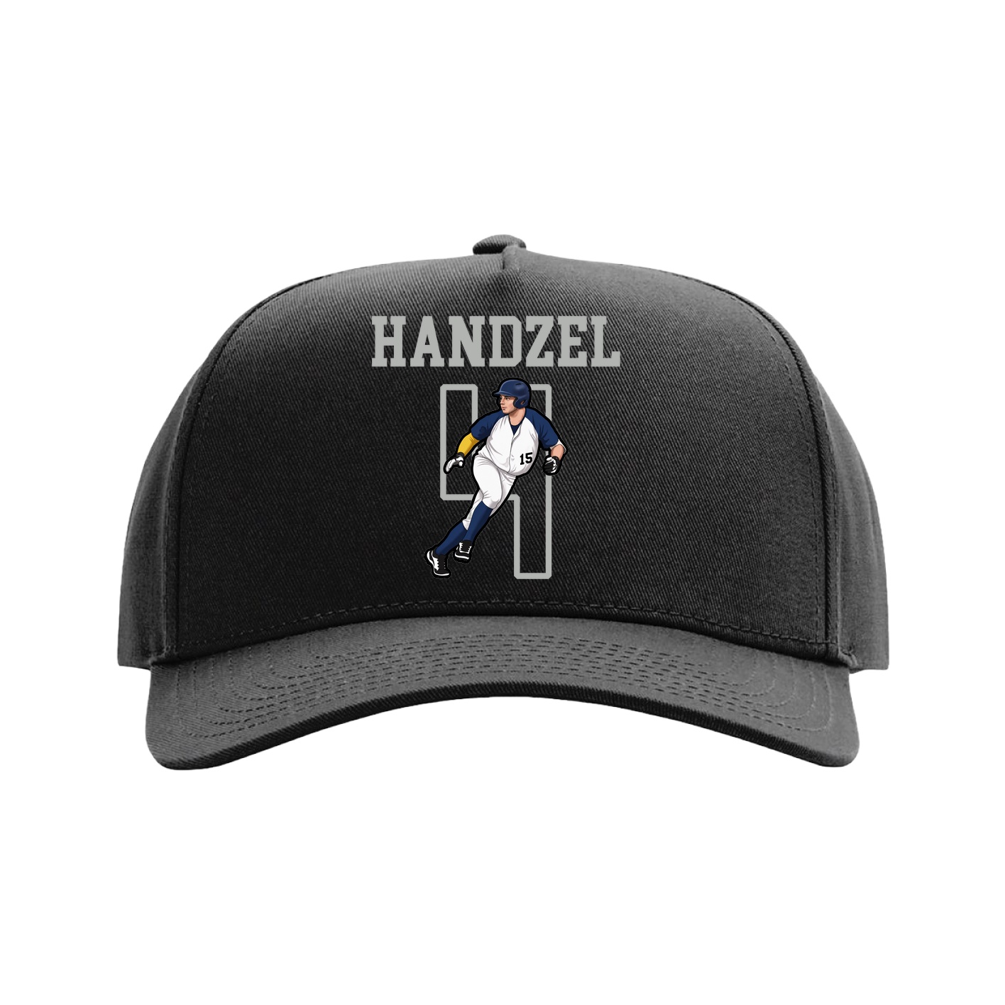 Full Fabric Five-Panel Champ Cap — Shirsey in Black