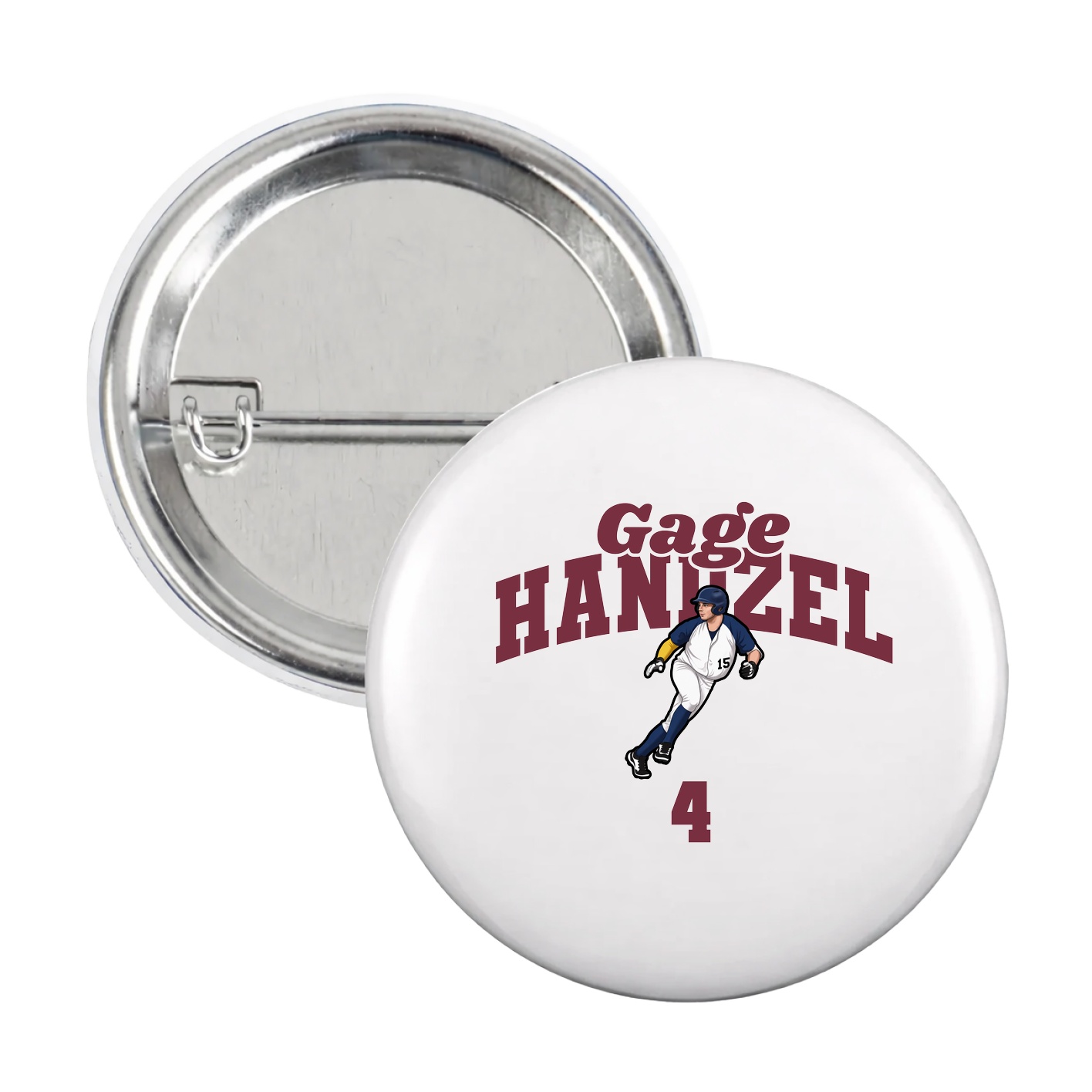 Game Day Button — Signature Arch in White