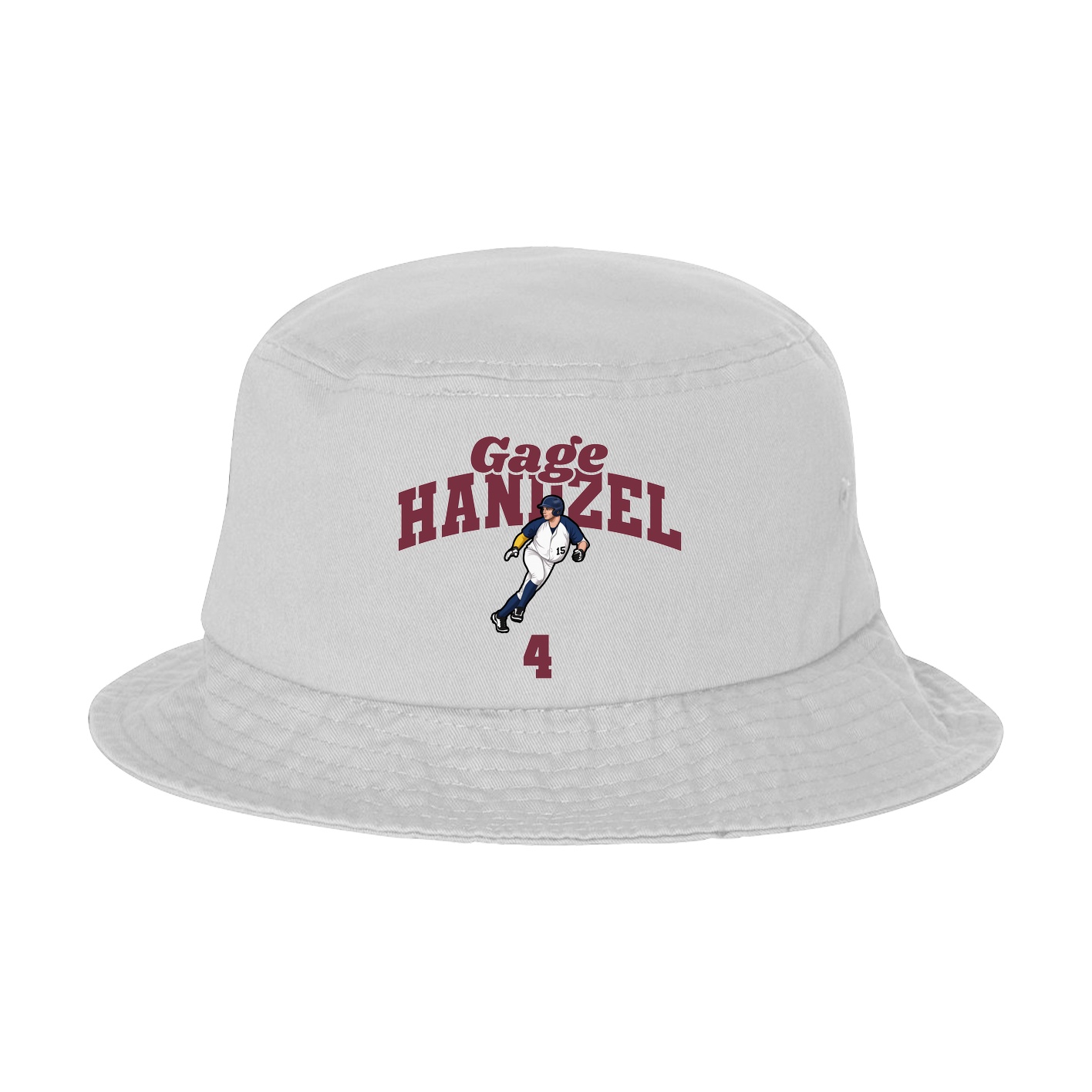 Bucket Cap — Signature Arch in White