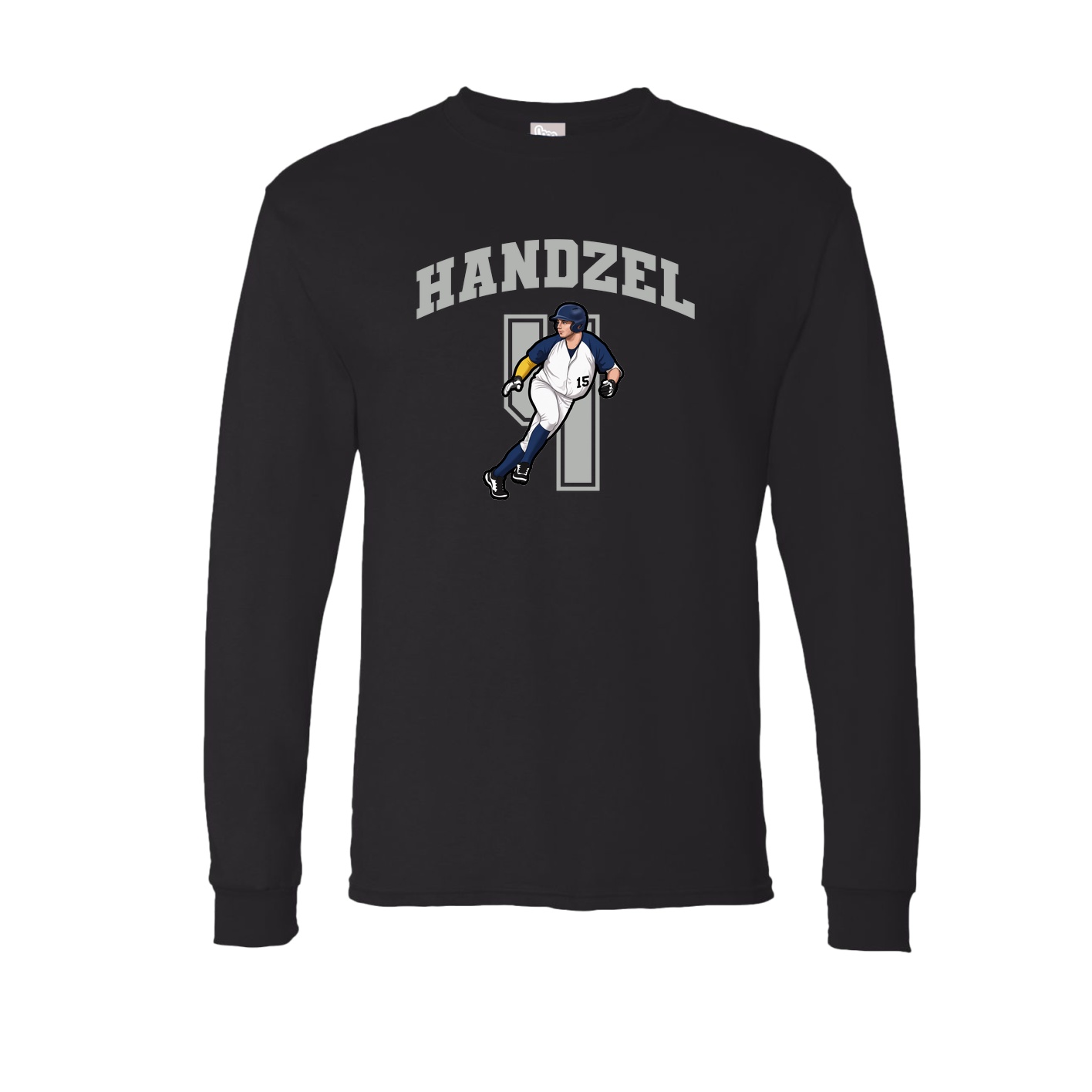 Long Sleeve Tee — Number in Black