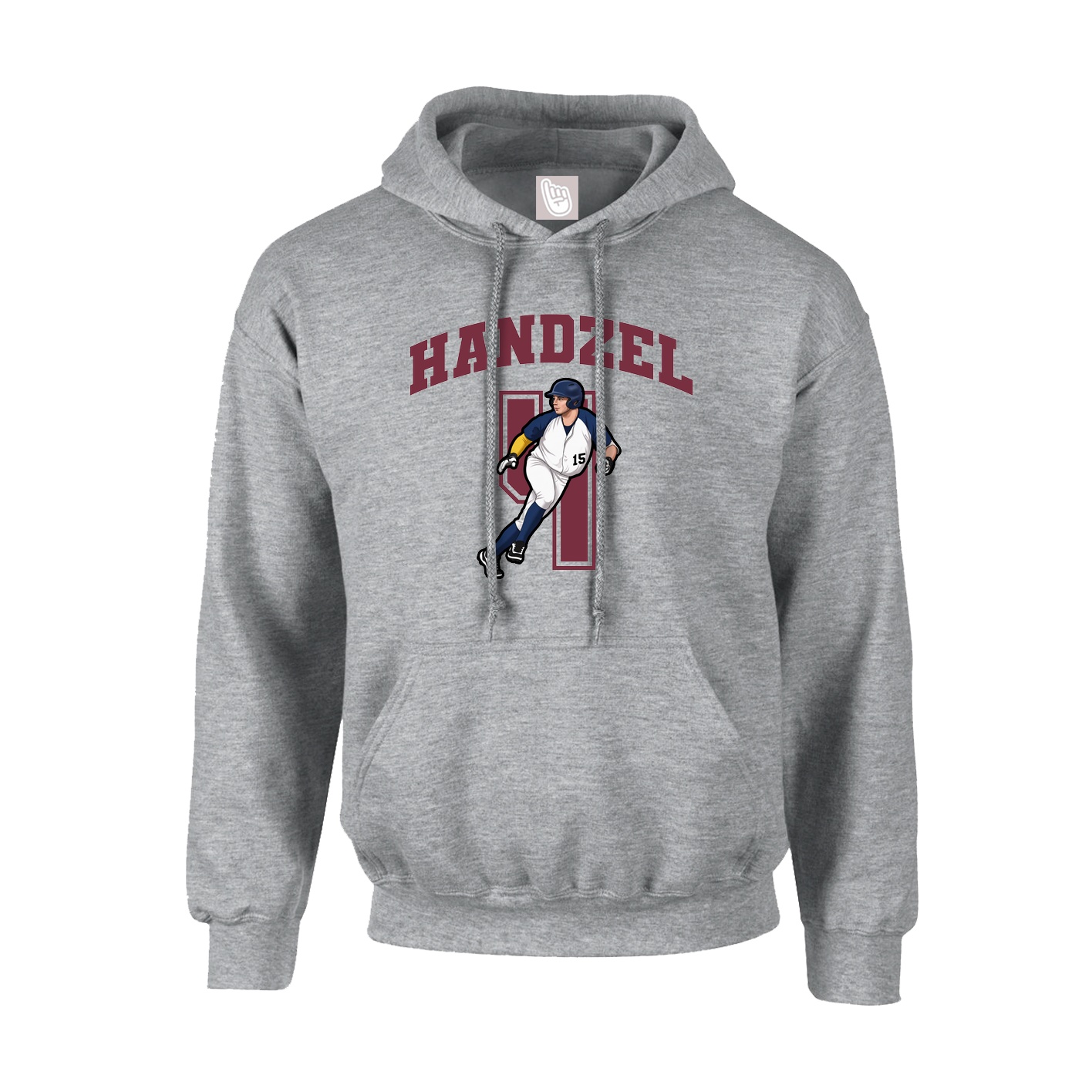 Youth Hoodie — Number in Grey
