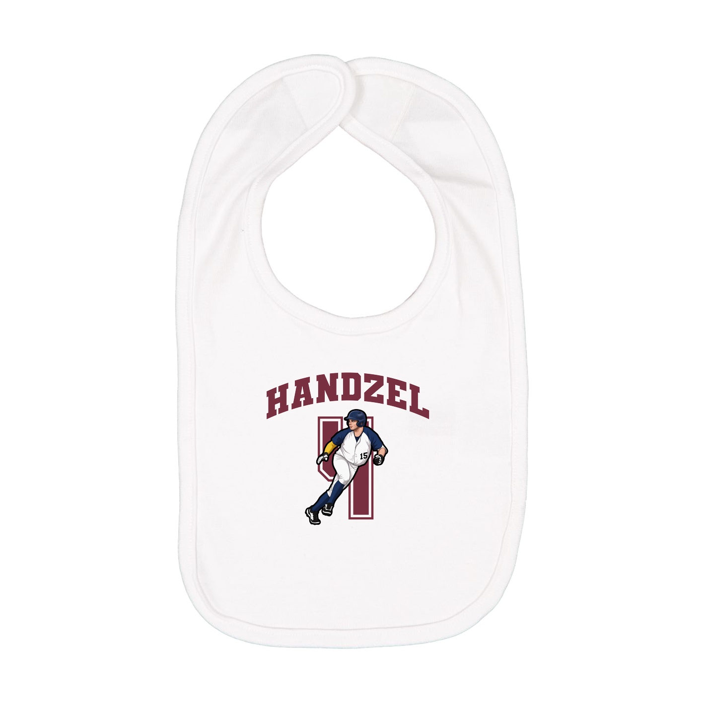Infant Bib — Number in White