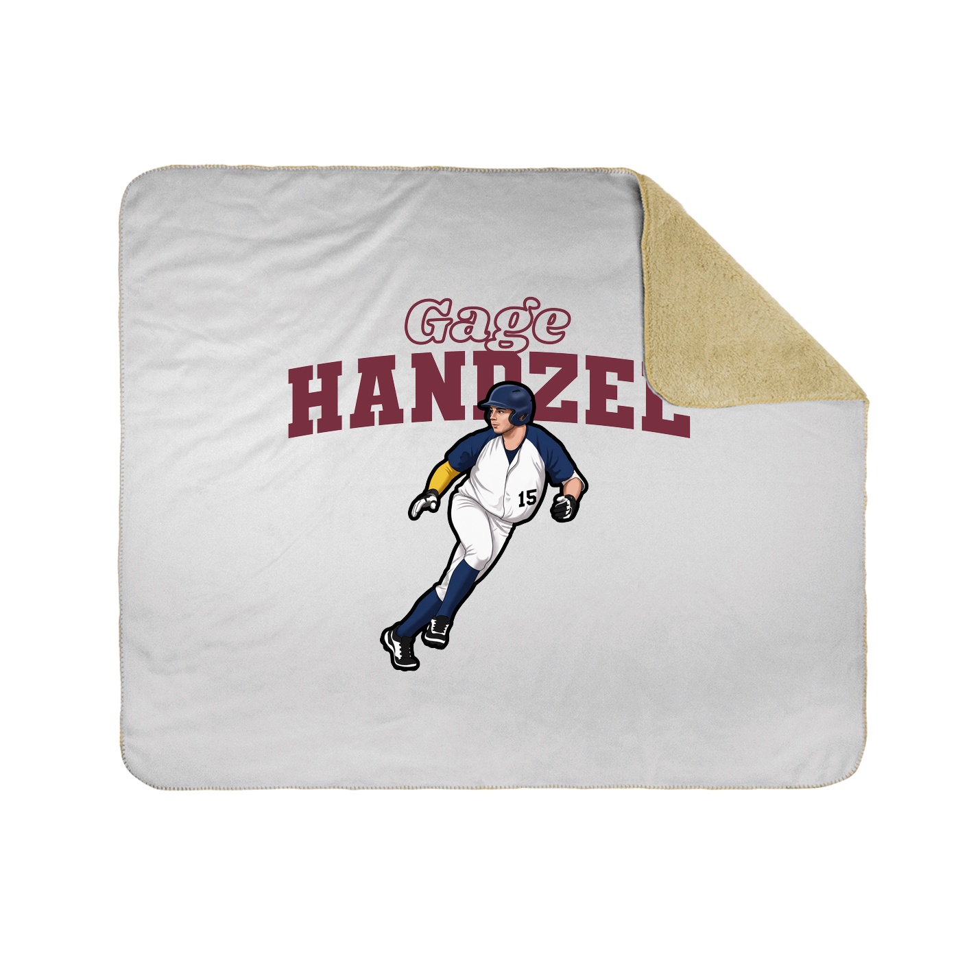 Throw Blanket — Name Arch in White