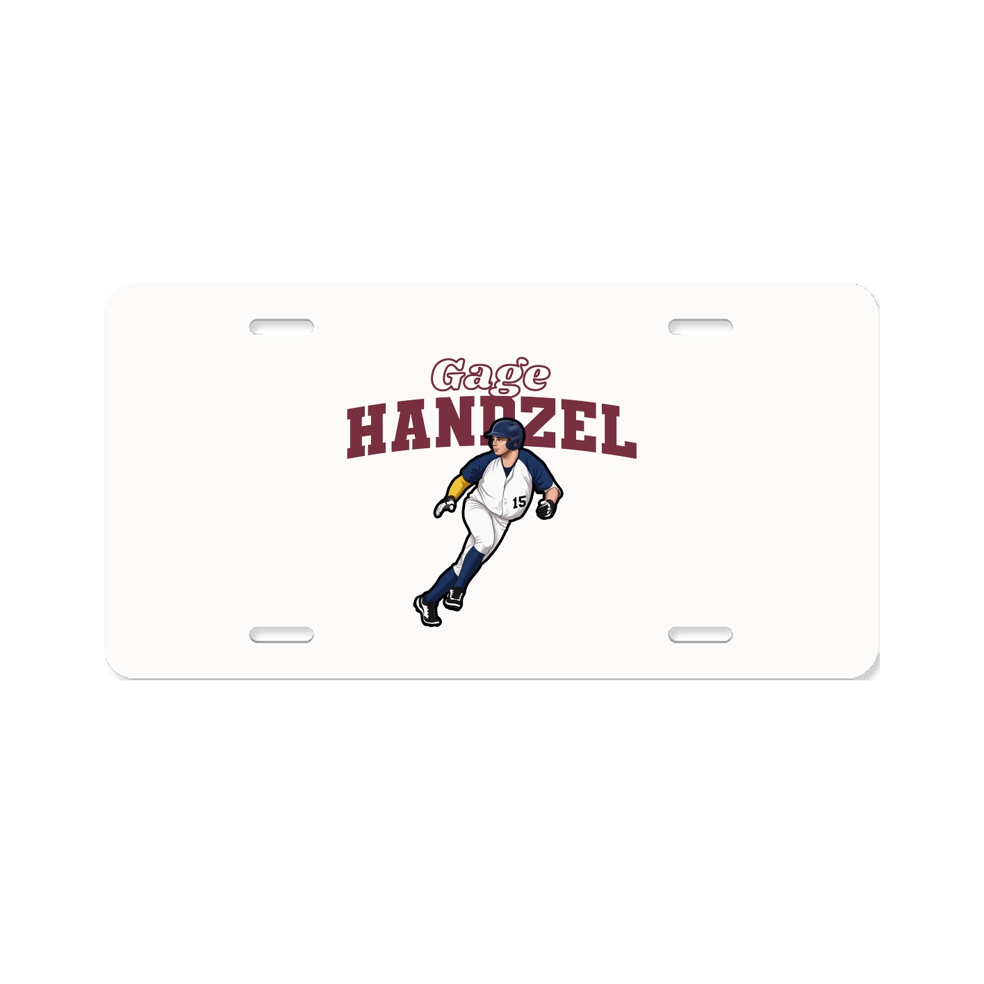 License Plate — Name Arch in Classic