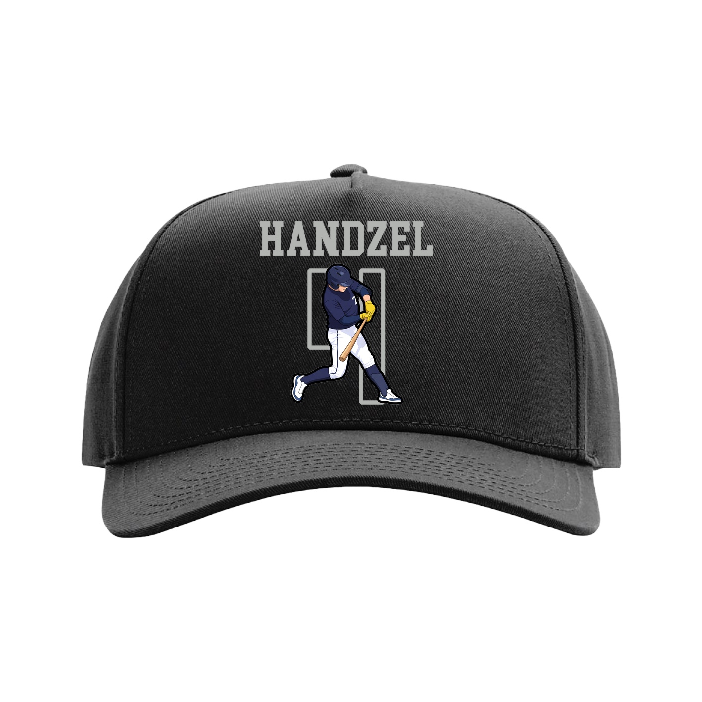 Full Fabric Five-Panel Champ Cap — Shirsey in Black