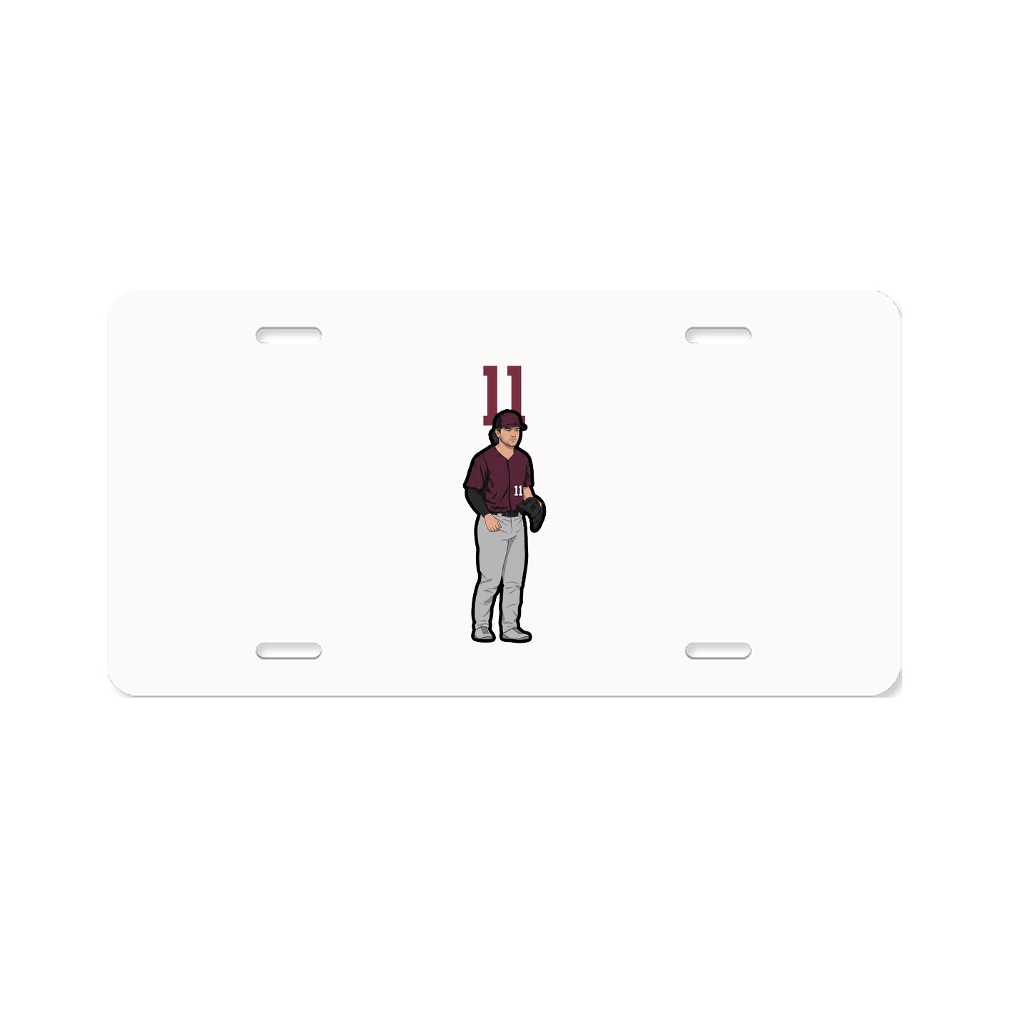 License Plate — Number Top in Classic