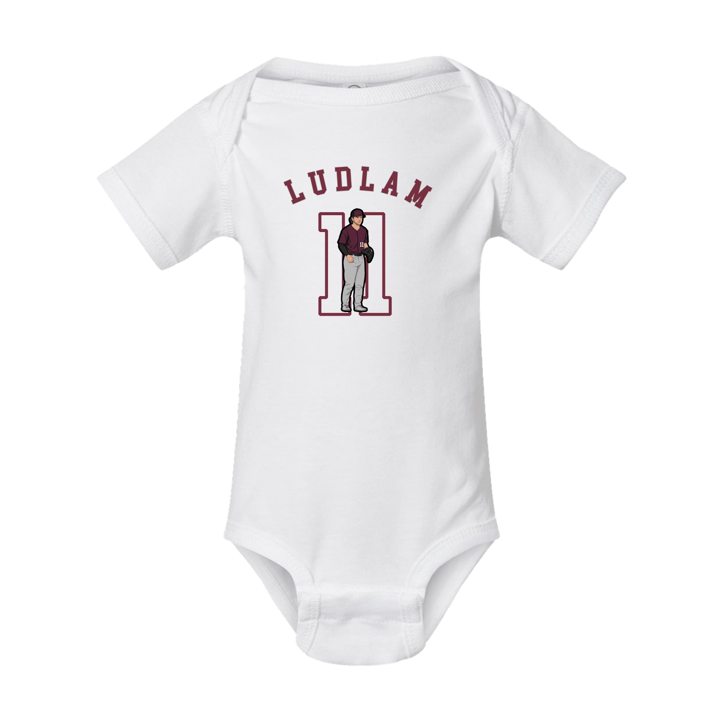 Baby Onesie — Shirsey Arch in White