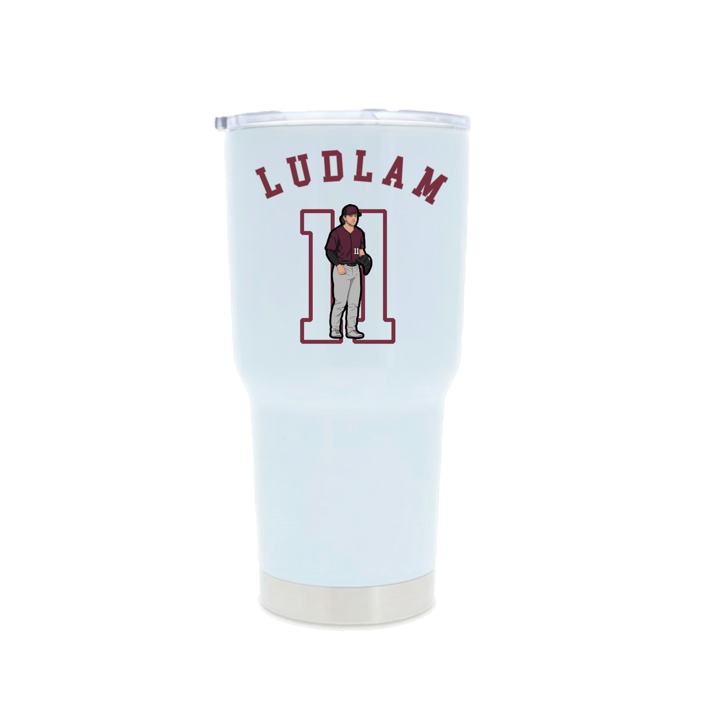 30oz Stainless Steel Tumbler — Shirsey Arch in White