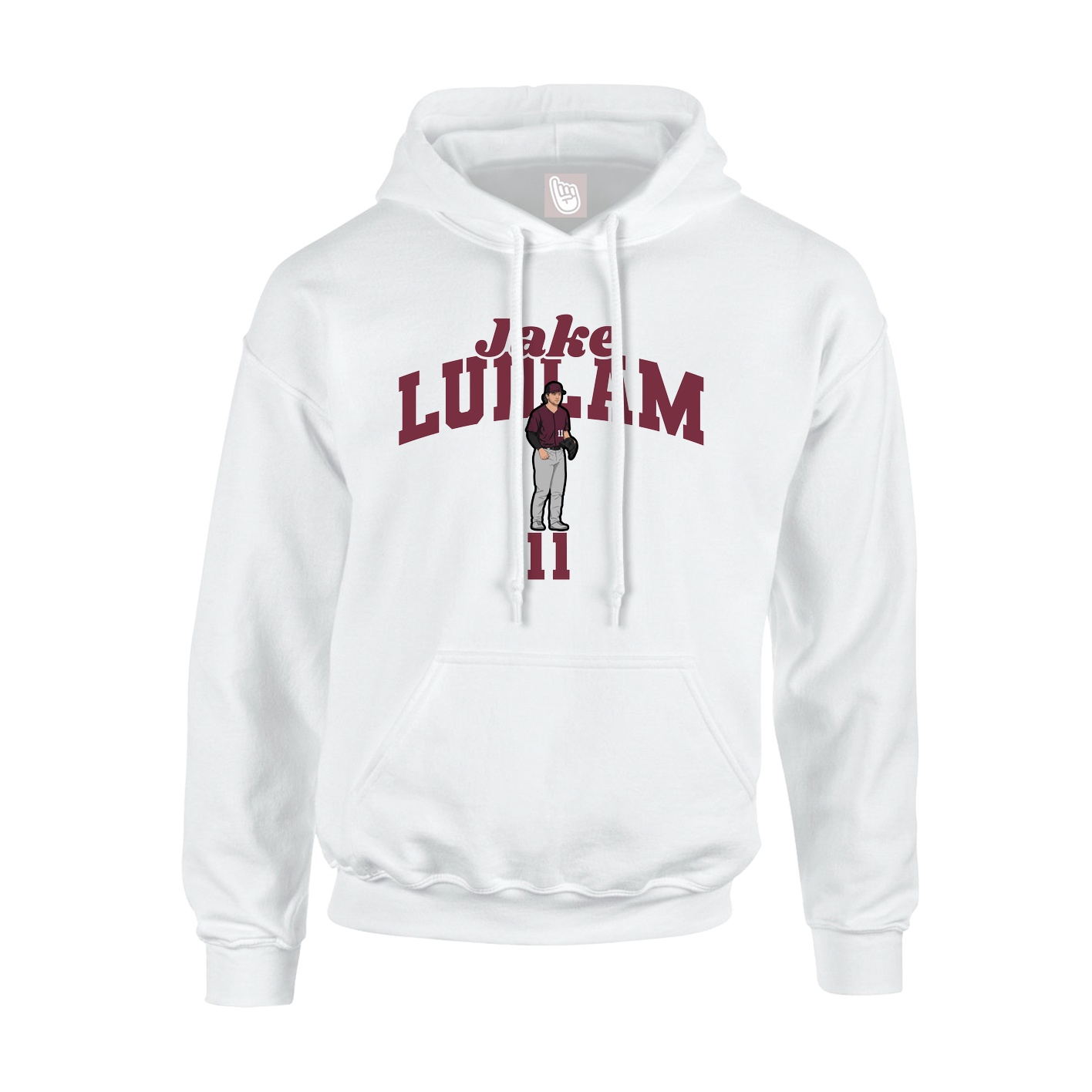 Hoodie — Signature Arch in White