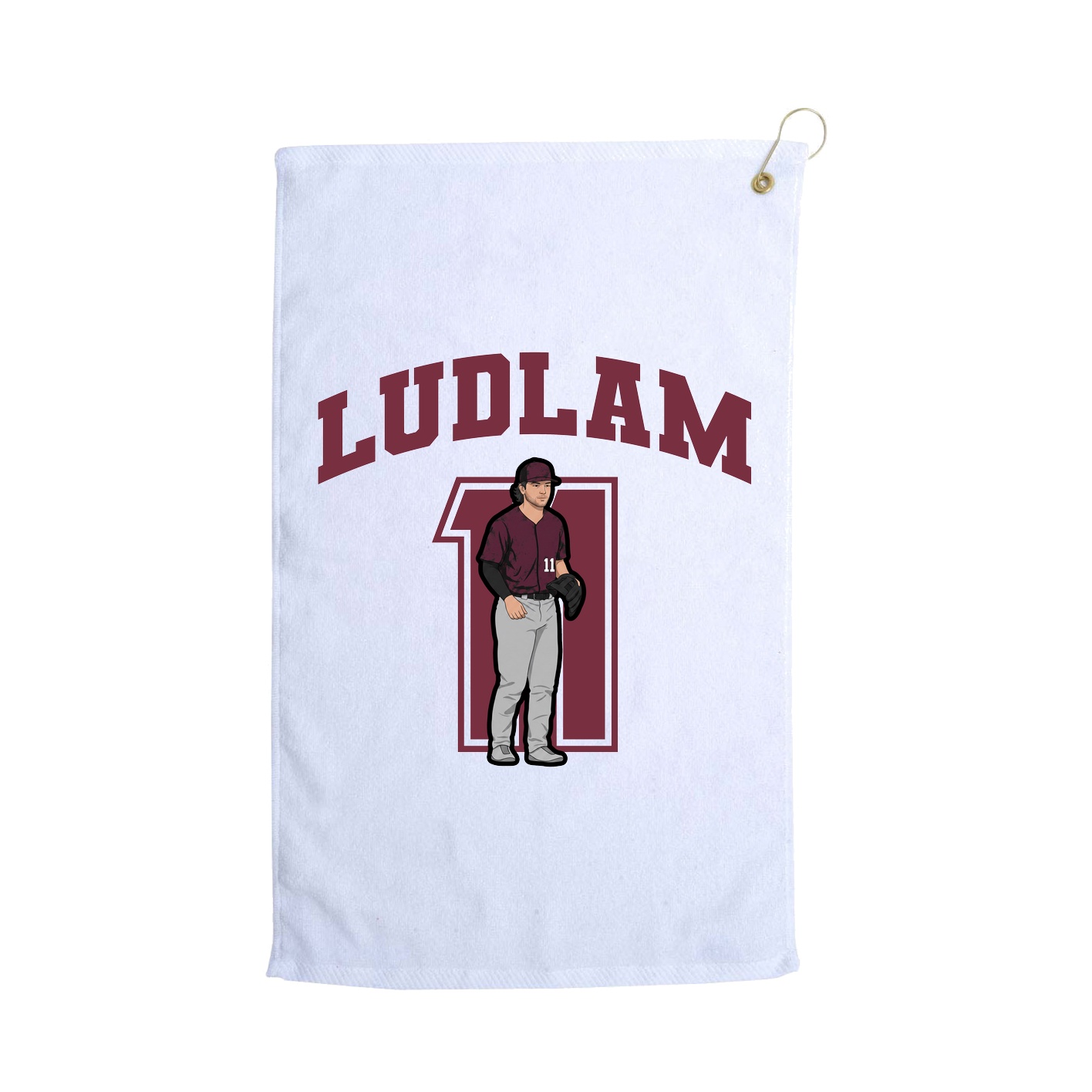 Golf Towel — Number in White